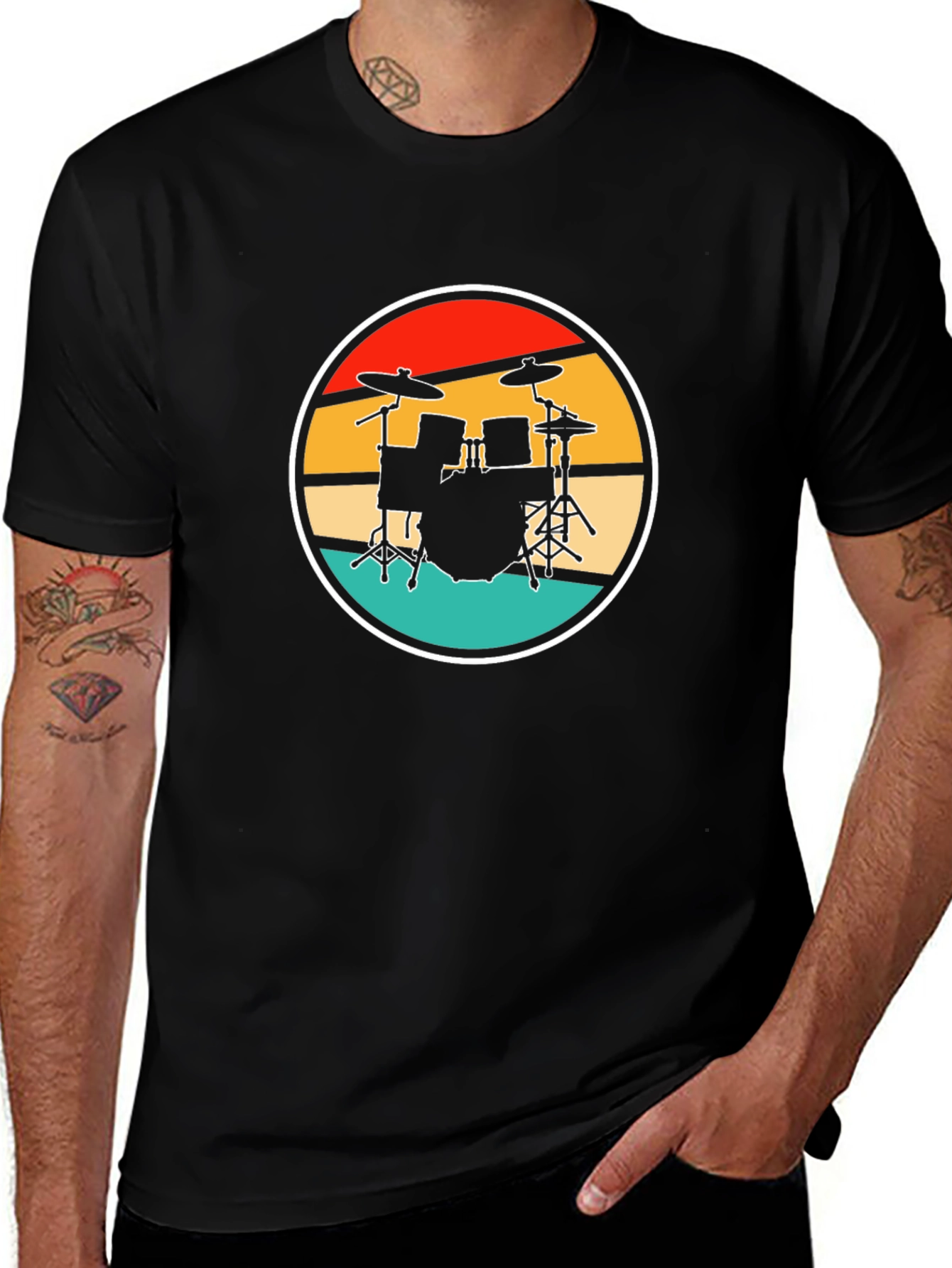 Variant 22 of Retro Drum Set T-Shirt