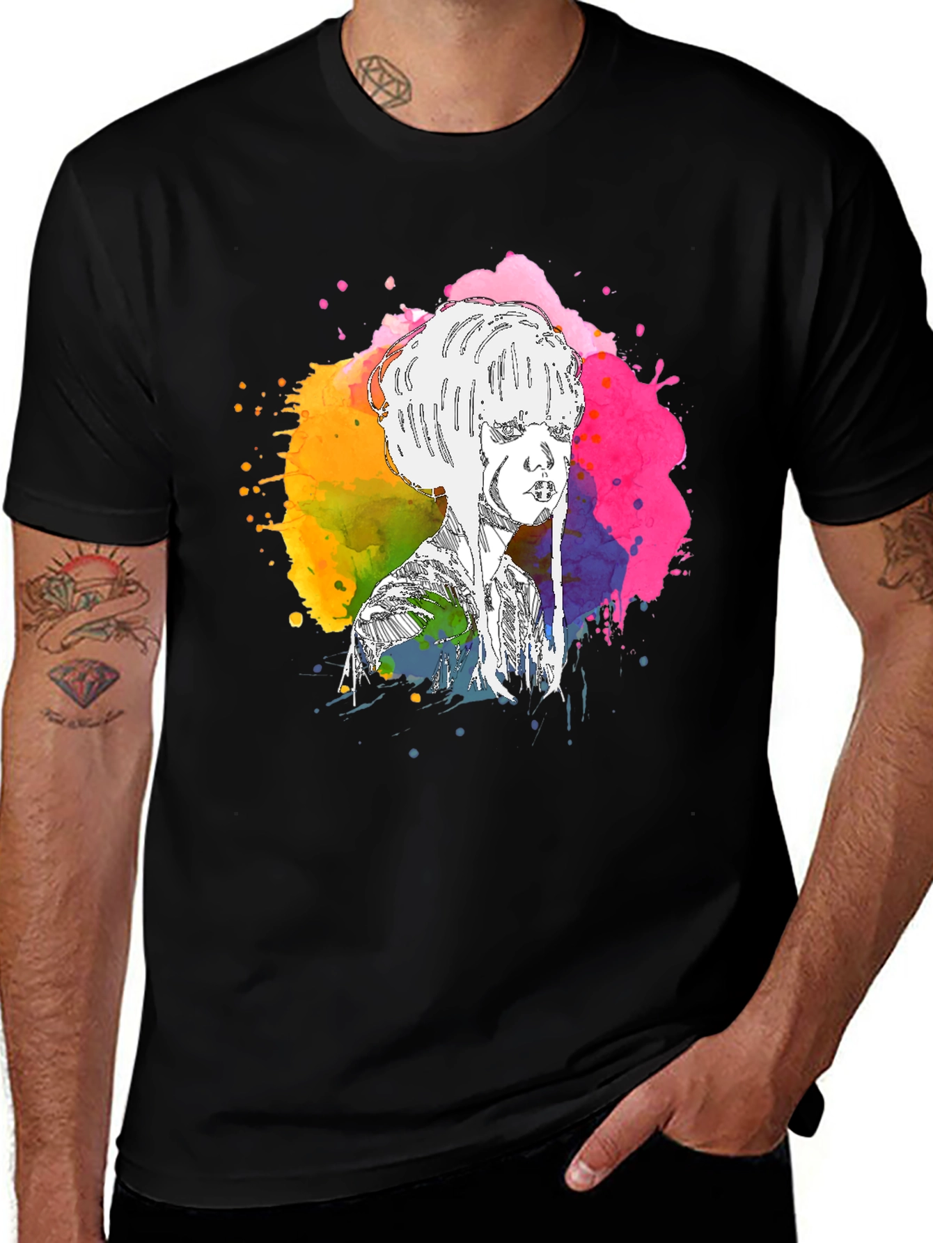 Variant 19 of Abstract Watercolor Woman Tee