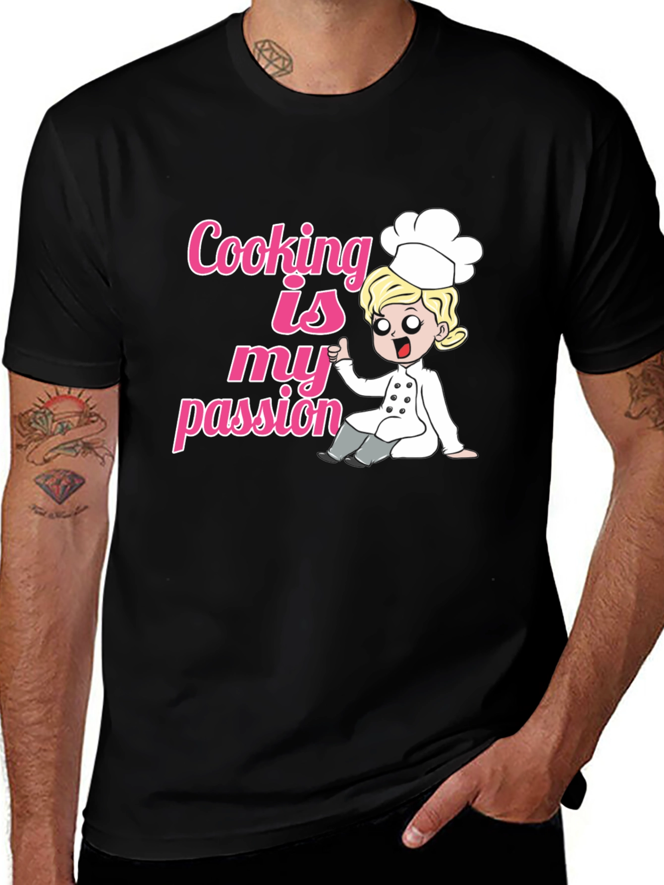 Cooking Is My Passion Black T-Shirt