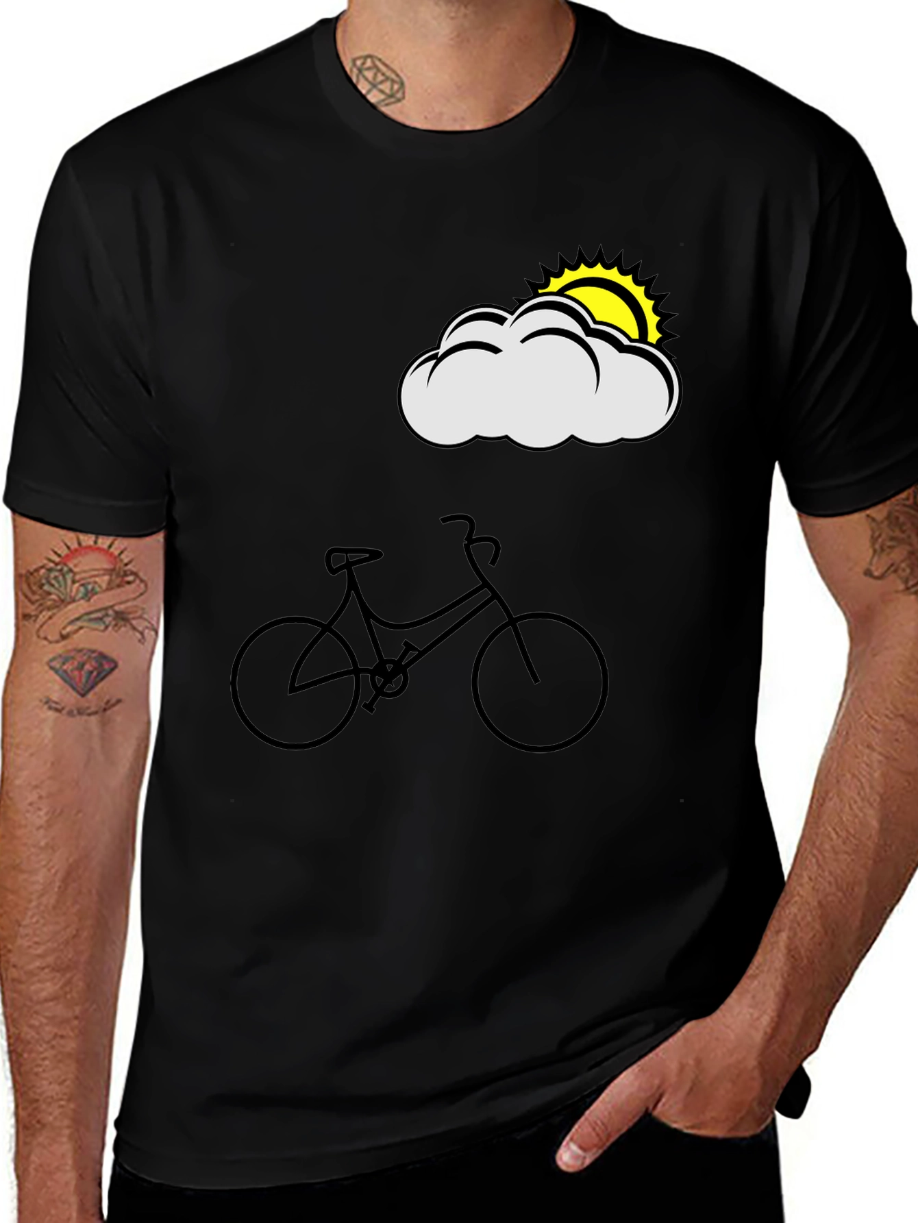 Variant 28 of Black Bicycle & Sunshine Graphic Tee