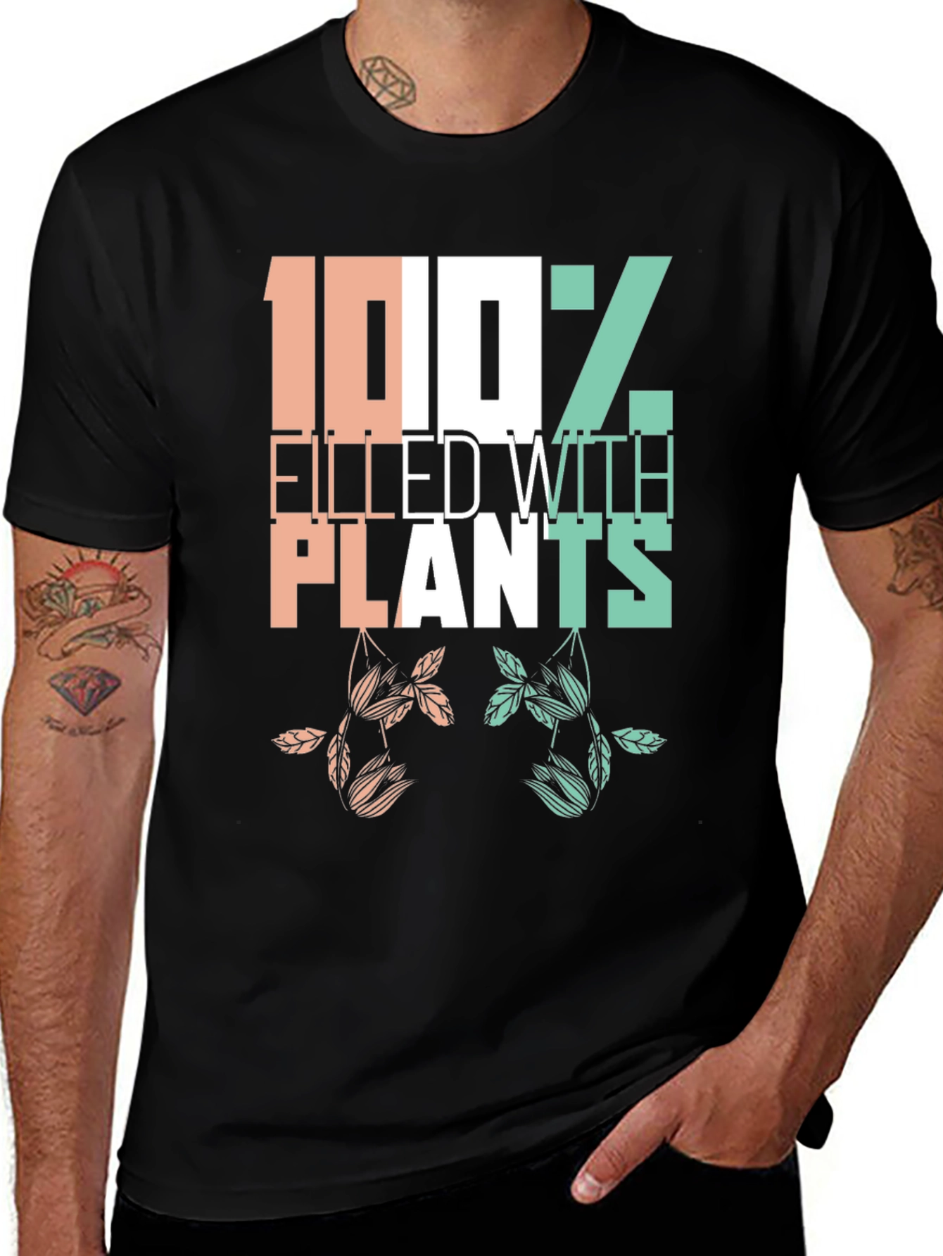 Variant 20 of Plant Lover T-Shirt - 100% Filled with Plants