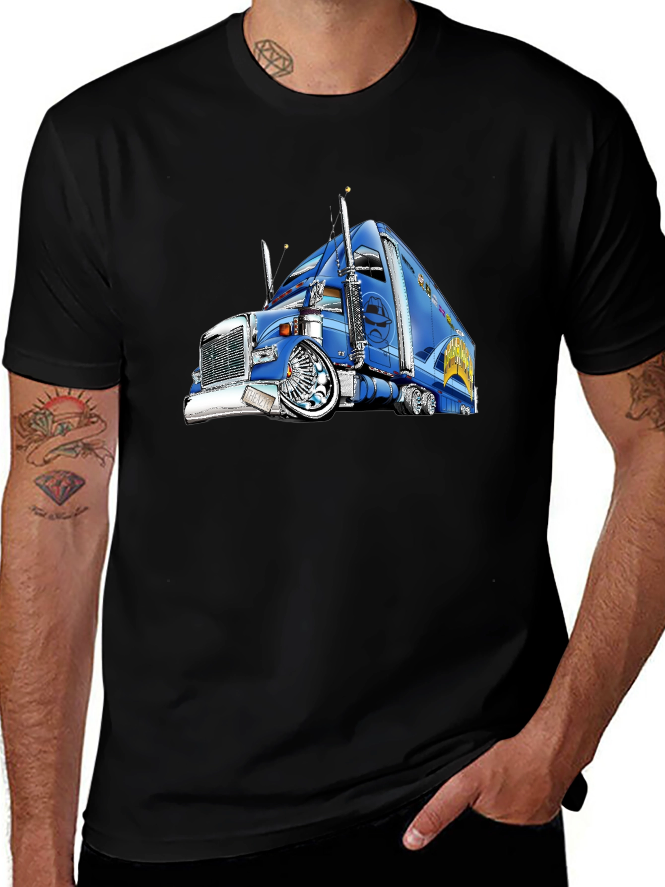 Truck Graphic T-Shirt - Men's Black Tee