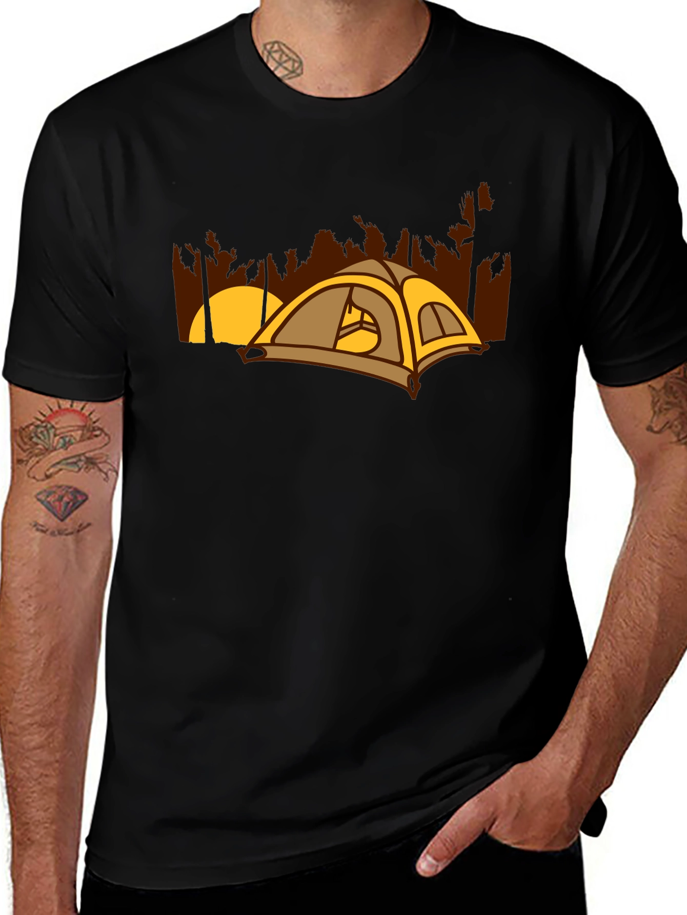 Variant 12 of Camping Tent Graphic Tee - Outdoor Adventure Shirt