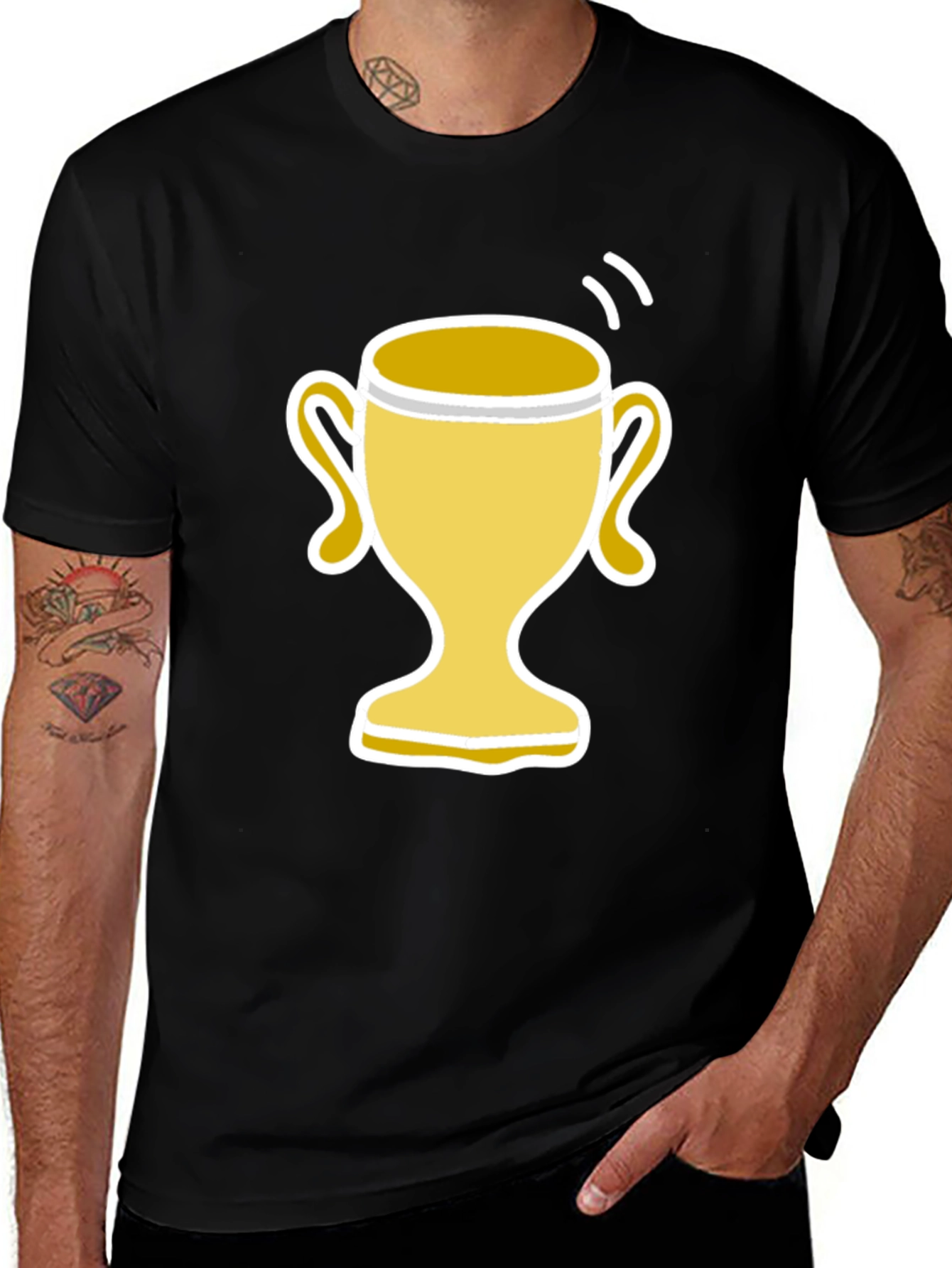 Variant 10 of Trophy Graphic Black Tee - Winner's Choice!