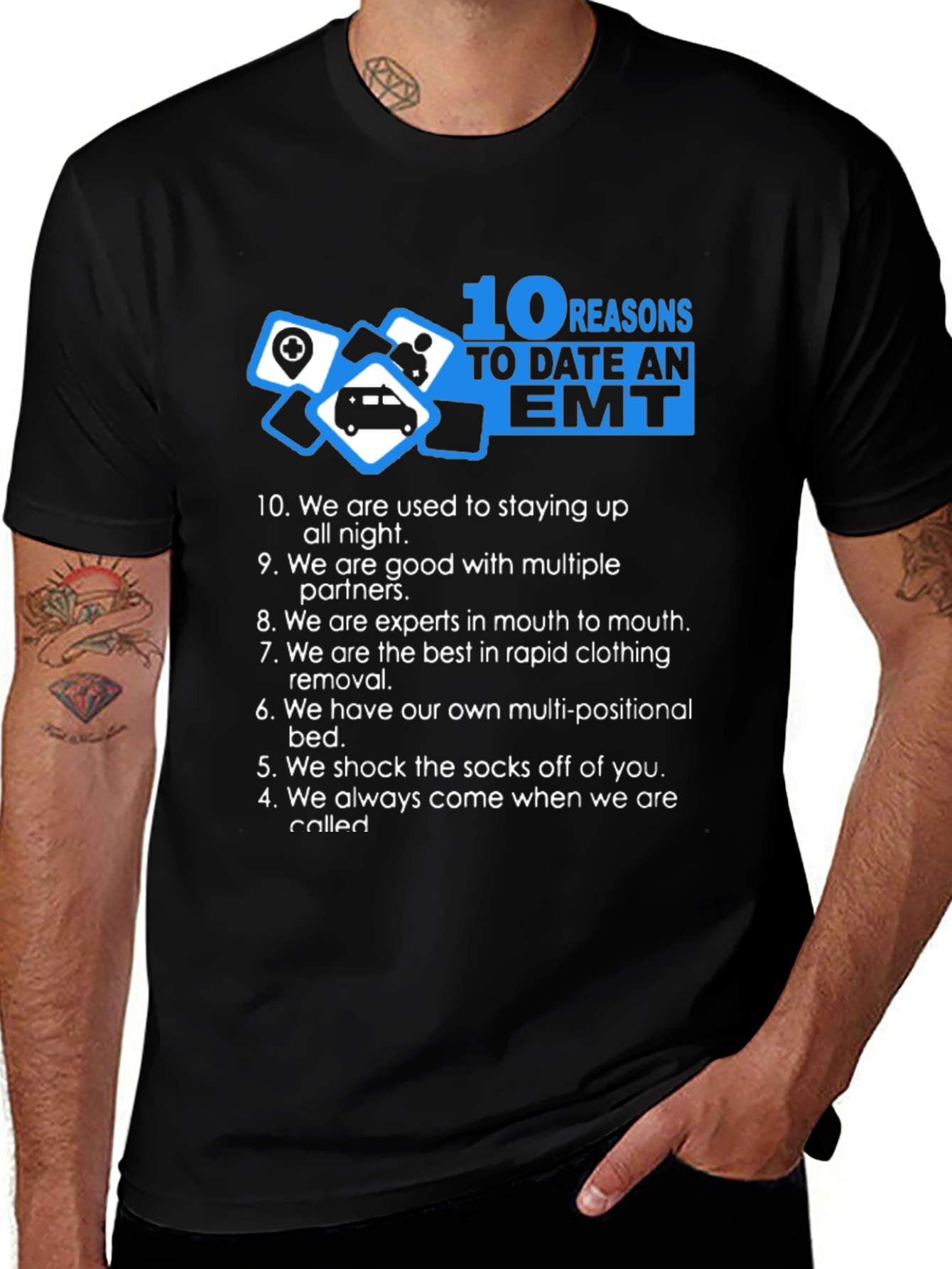 Variant 3 of Funny EMT T-Shirt: 10 Reasons to Date