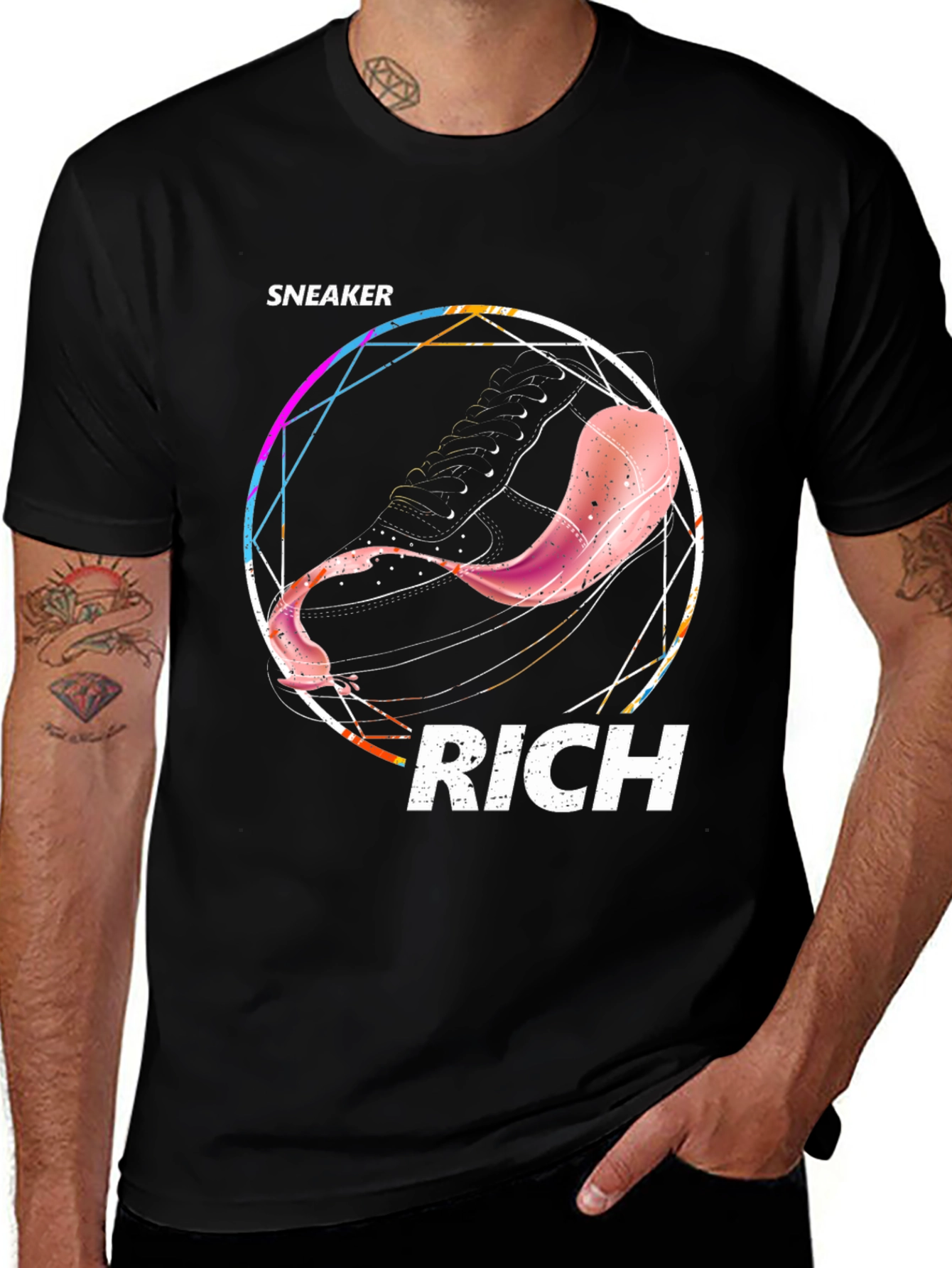 Variant 22 of Sneaker Rich Graphic Tee - Trendy Streetwear Style