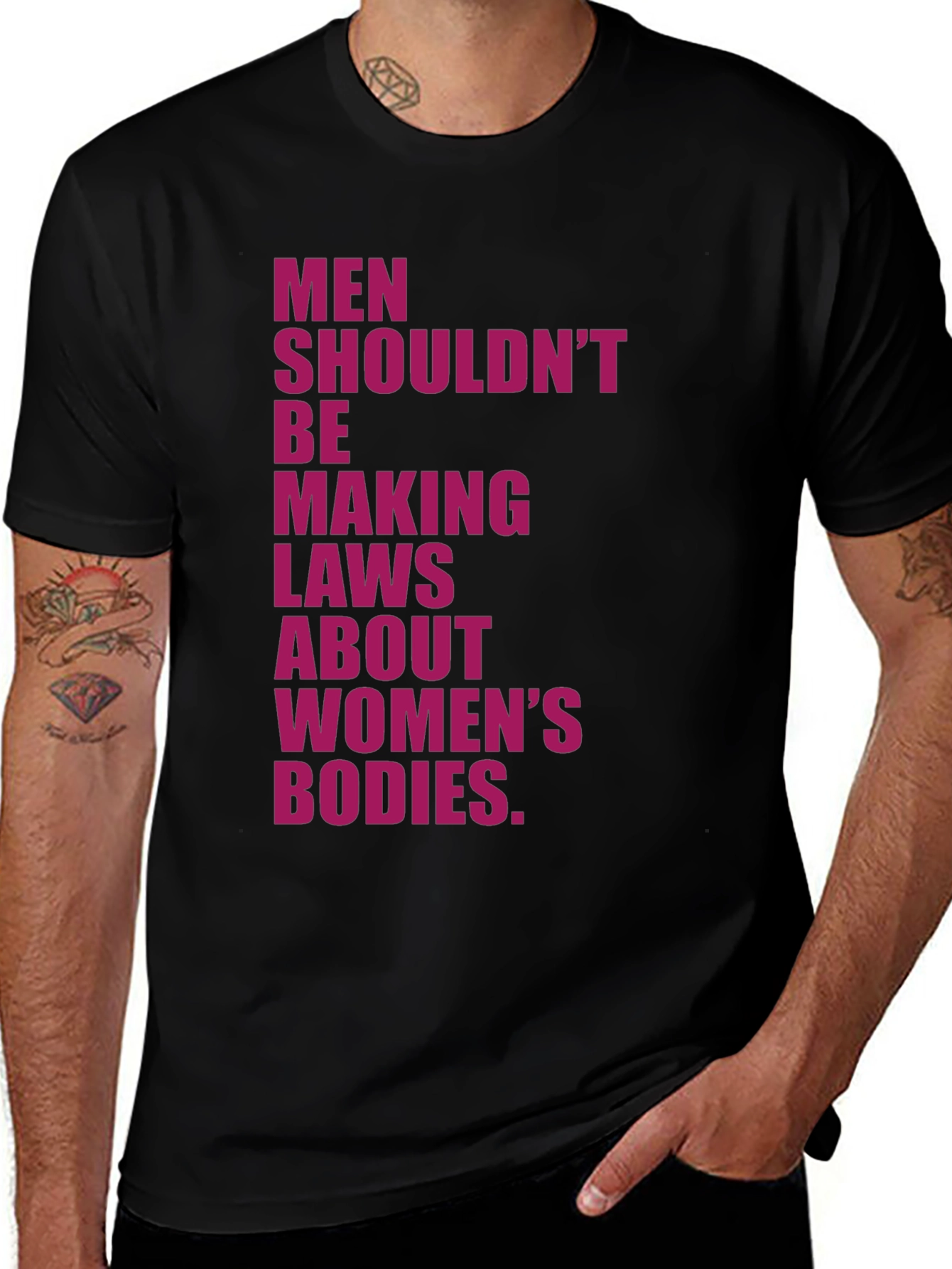 Variant 16 of Feminist Statement T-Shirt: Men Shouldn't Make Laws