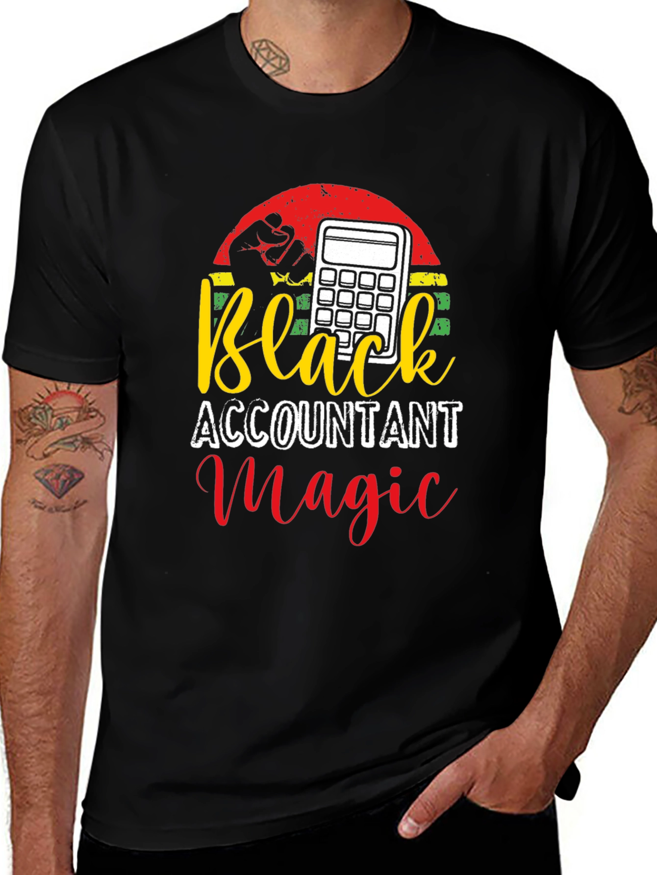 Variant 11 of Black Accountant Magic Tee - Financial Humor