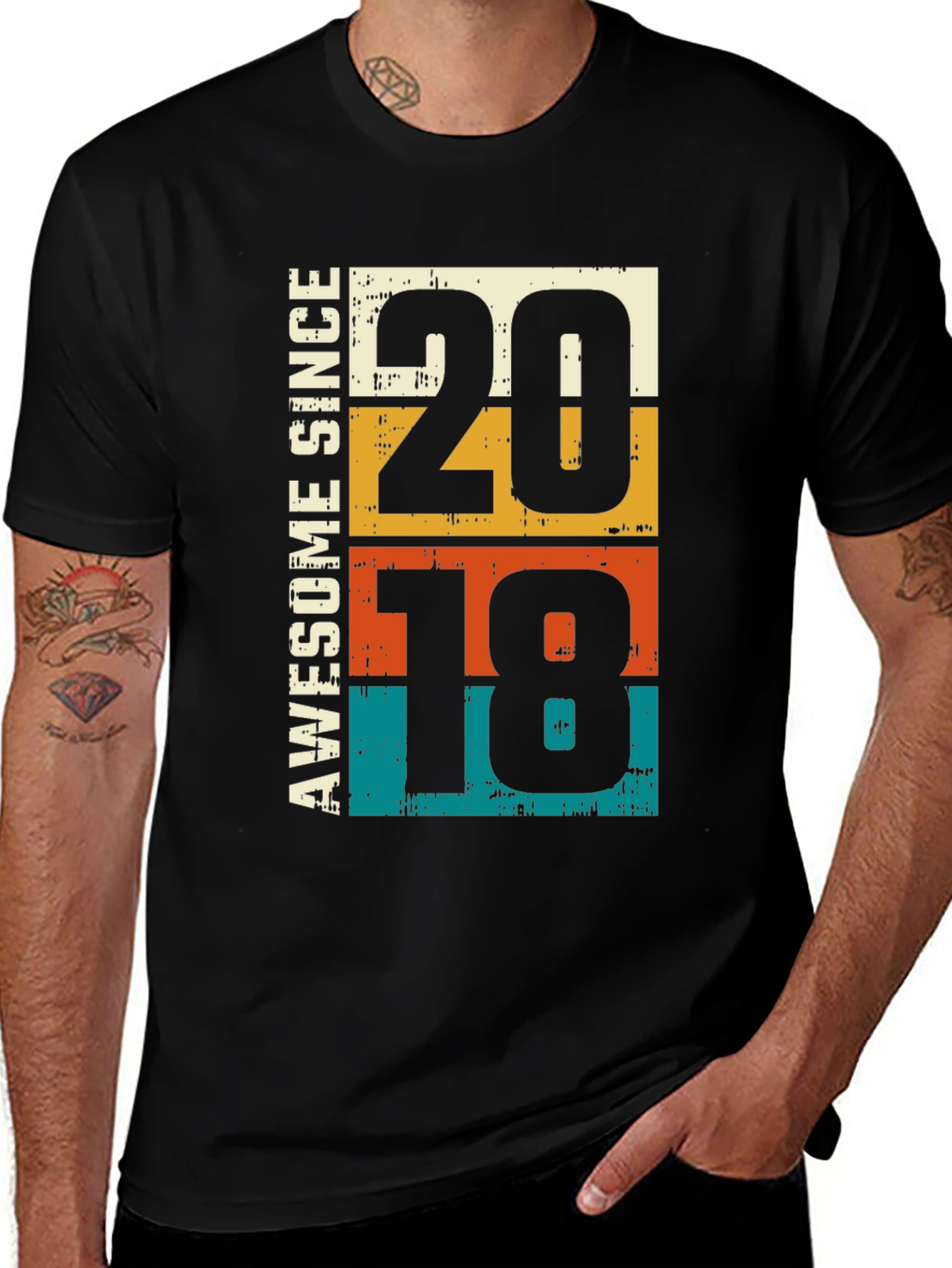 Variant 4 of Awesome Since 2018 T-Shirt