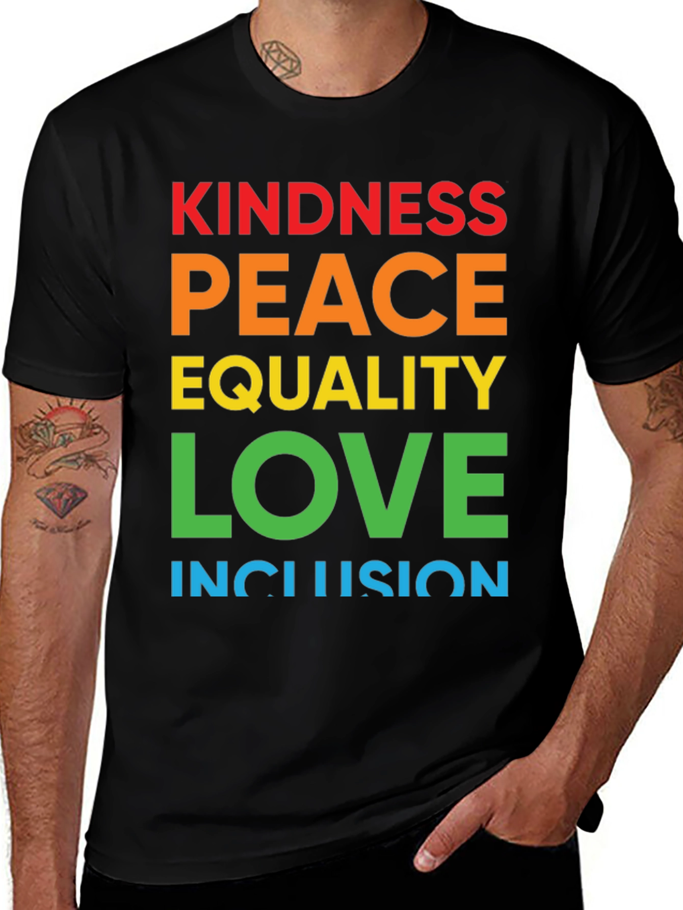 Variant 8 of Kindness Peace Equality Love Inclusion T-Shirt