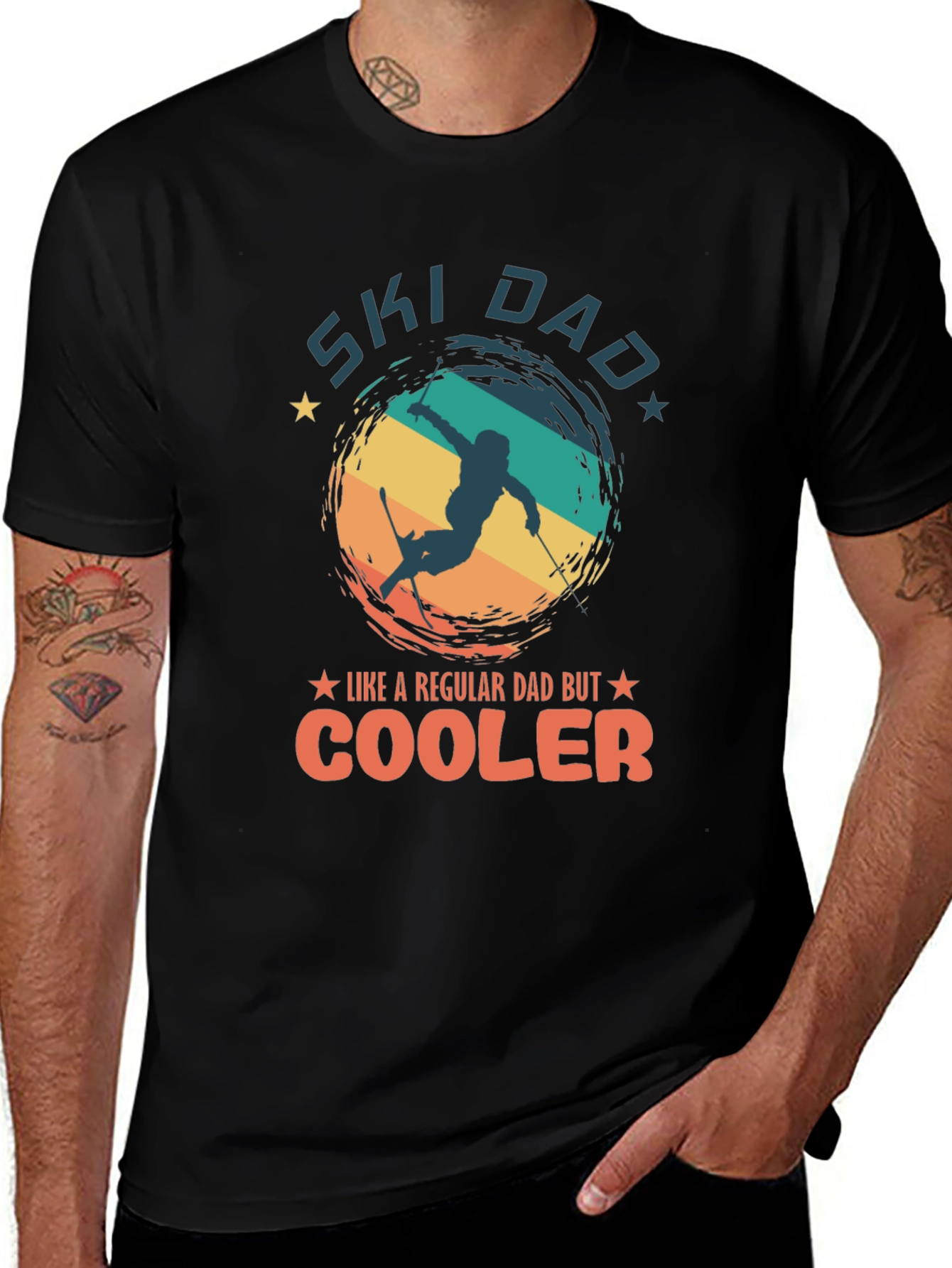Variant 19 of Ski Dad T-Shirt - Cooler Than Regular