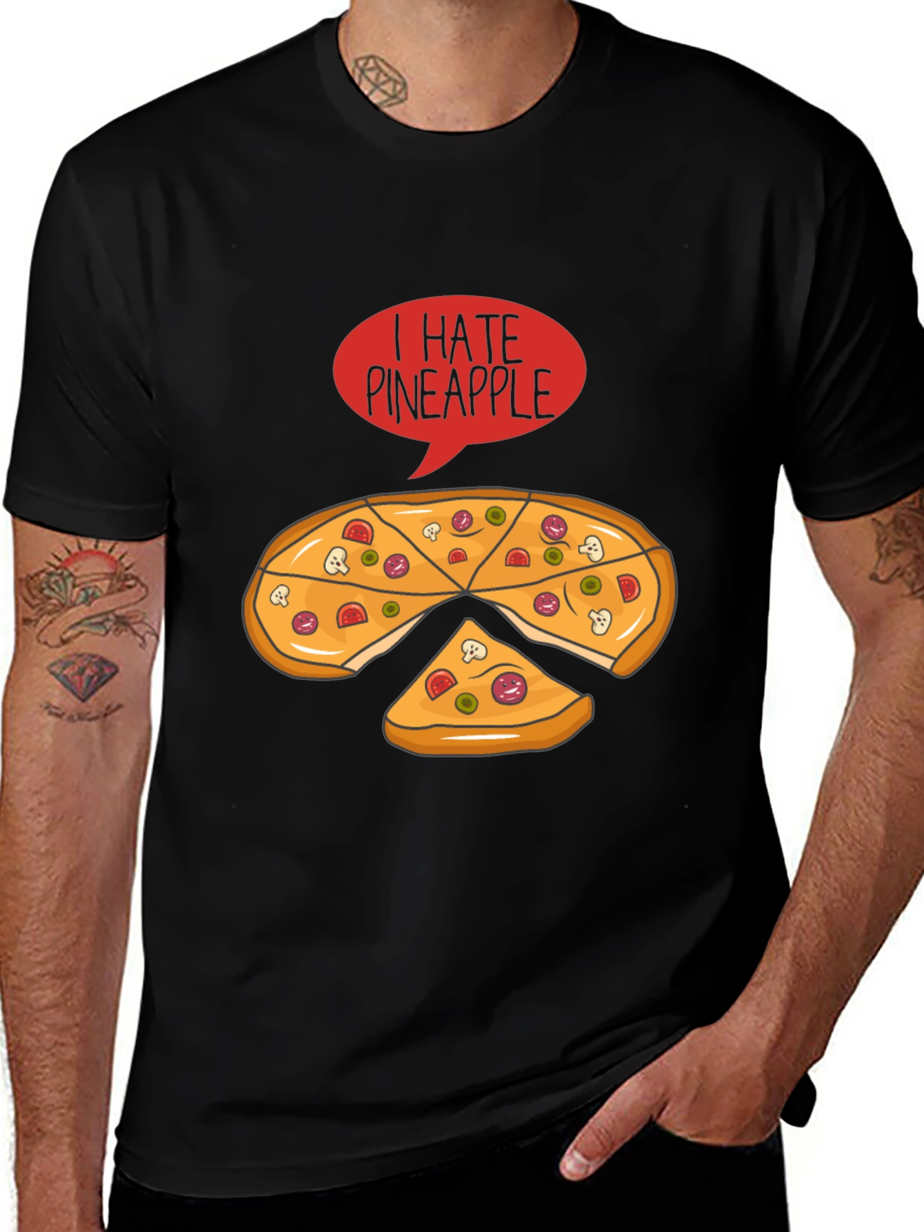 Variant 14 of I Hate Pineapple Pizza T-Shirt