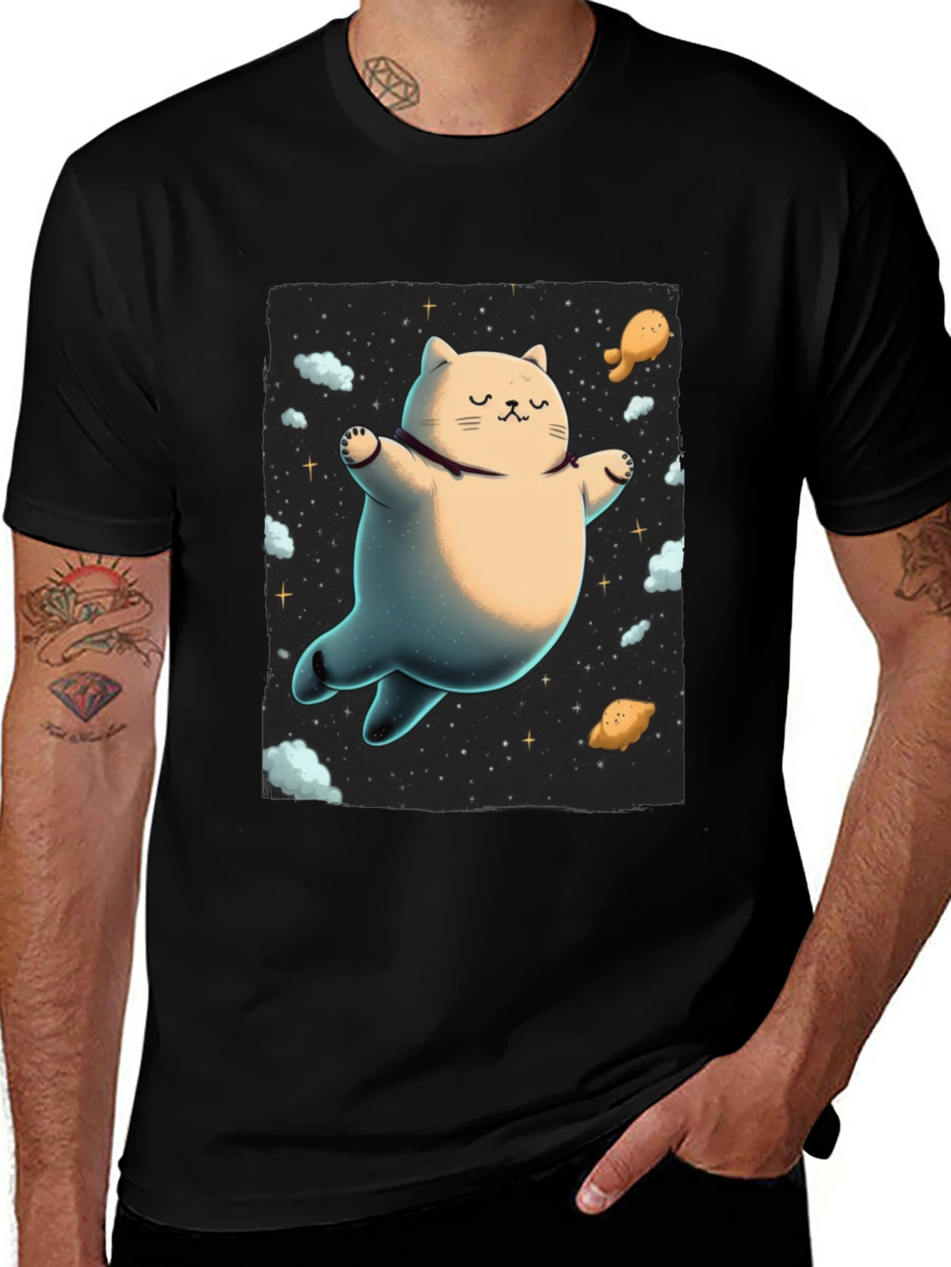 Cosmic Cat T-Shirt - Space Kitten Tee
