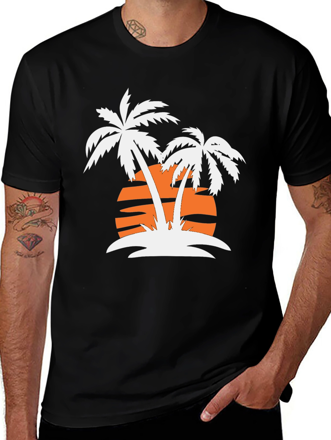 Variant 22 of Tropical Sunset Palm Tree T-Shirt