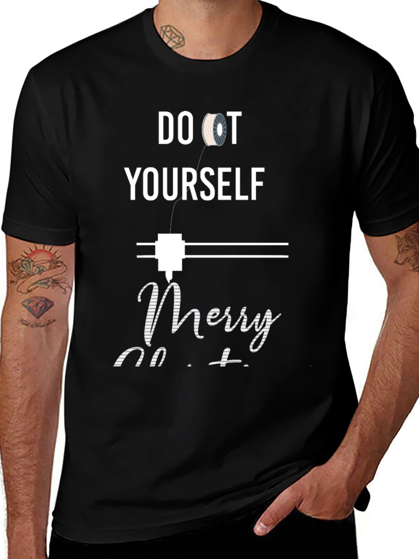 DIY Merry Christmas 3D Printer T-Shirt