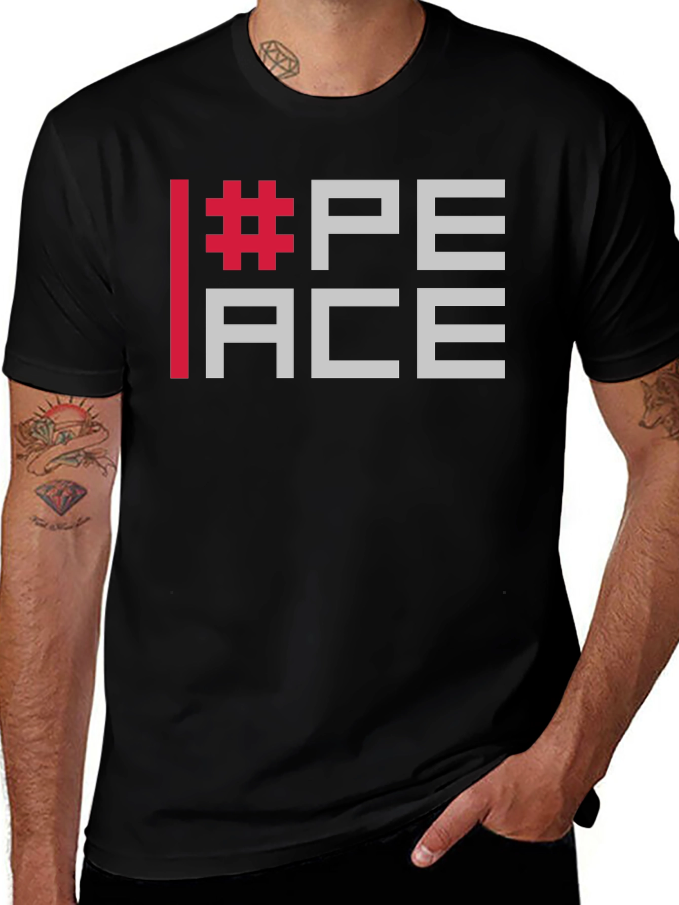 Variant 17 of Peace Graphic Tee - Modern Typography T-Shirt