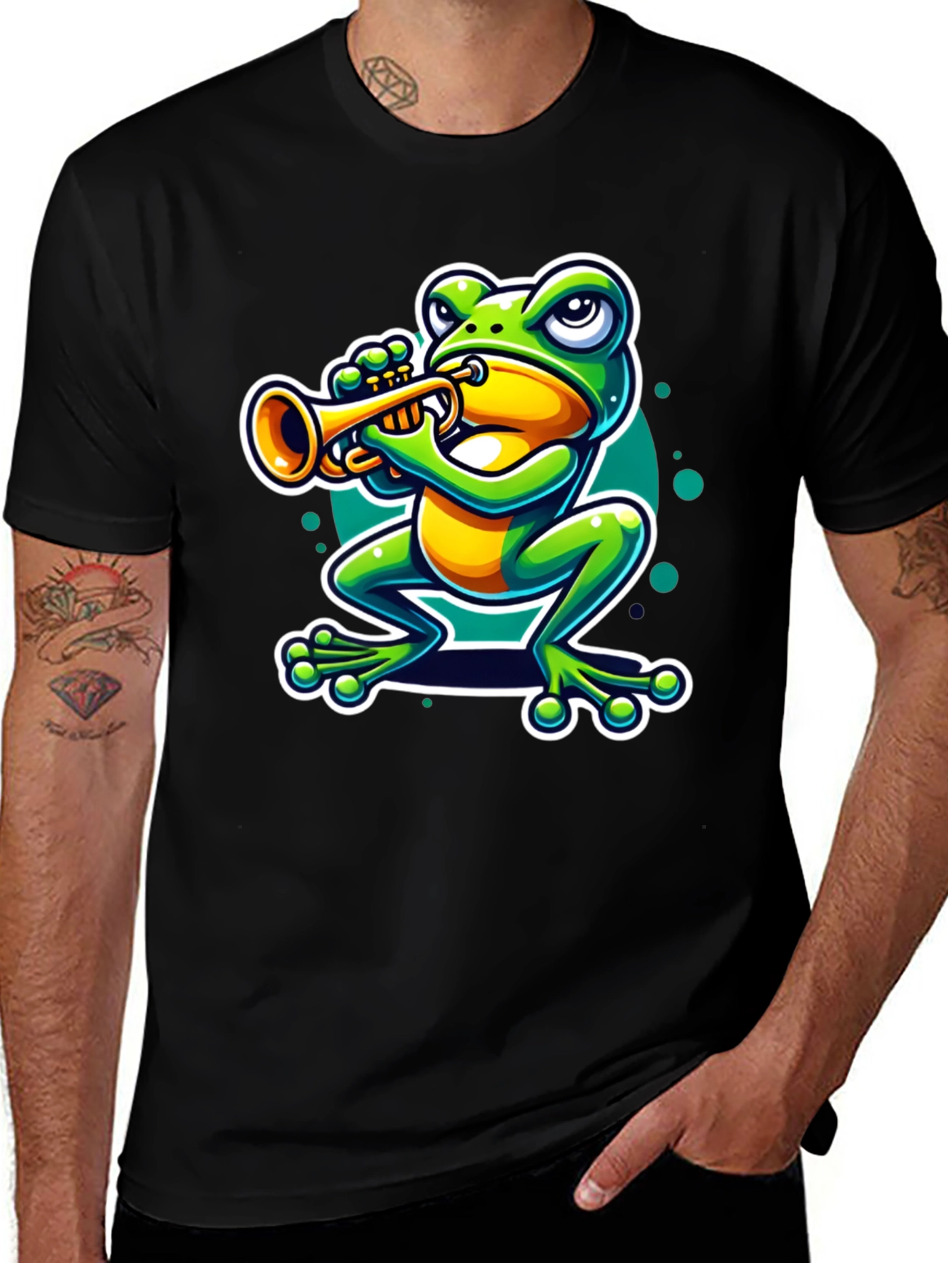 Variant 24 of Frog Trumpet Player Graphic Tee