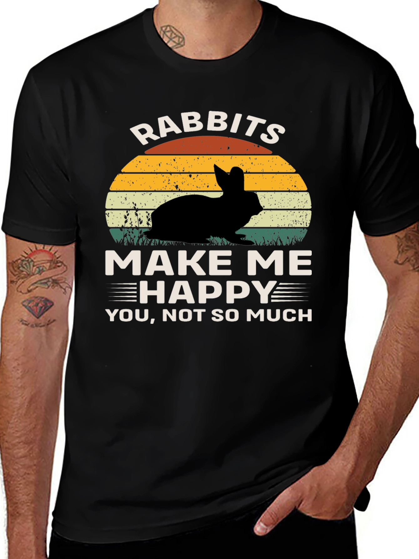 Variant 18 of Rabbits Make Me Happy T-Shirt