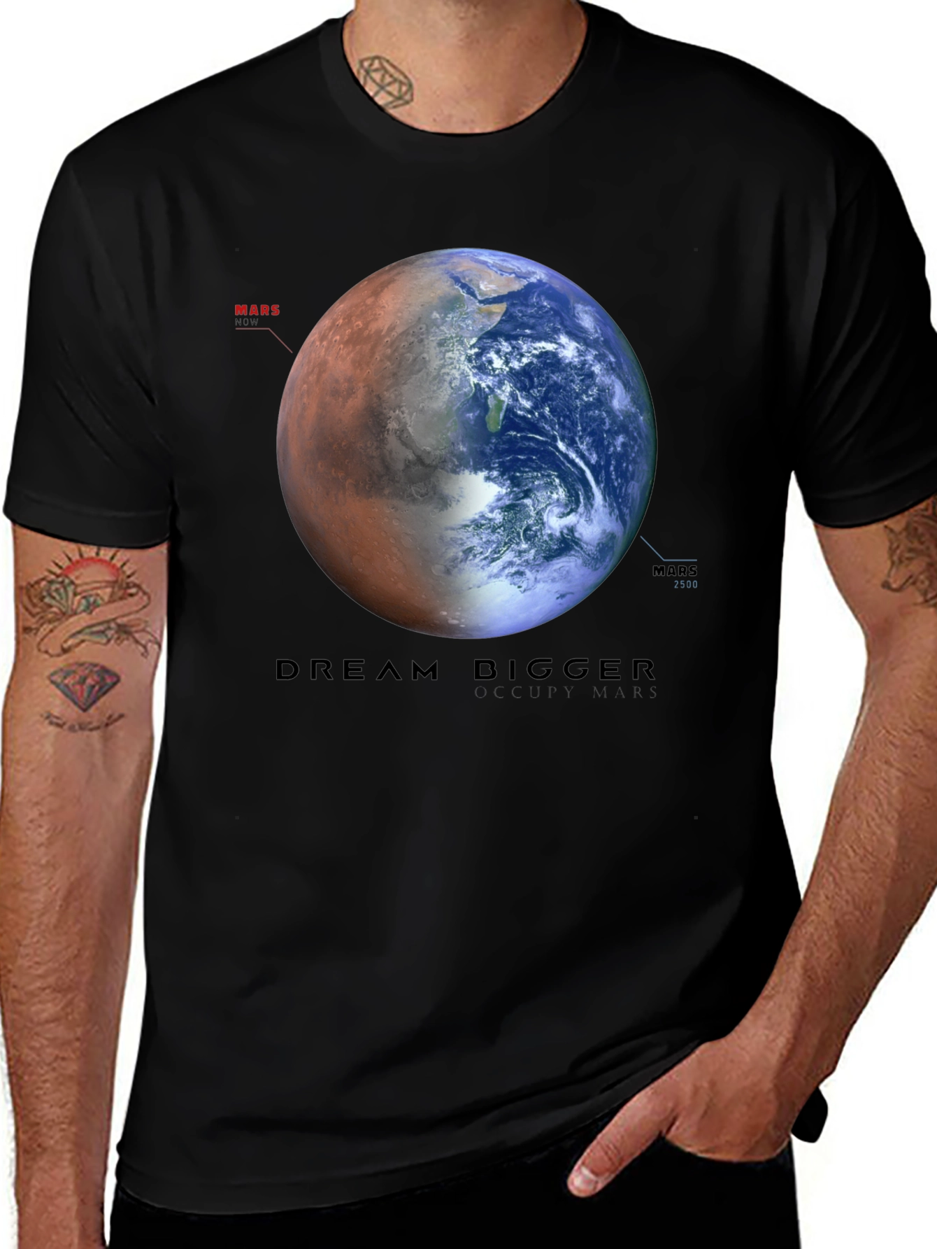 Variant 12 of Dream Bigger Earth & Mars Graphic T-Shirt