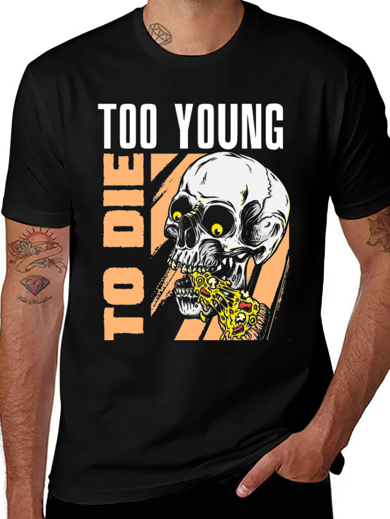 Variant 28 of Too Young To Die Skull Graphic Tee