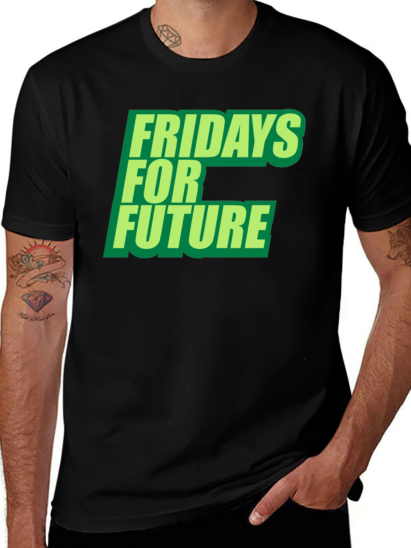 Fridays For Future Black Graphic T-Shirt