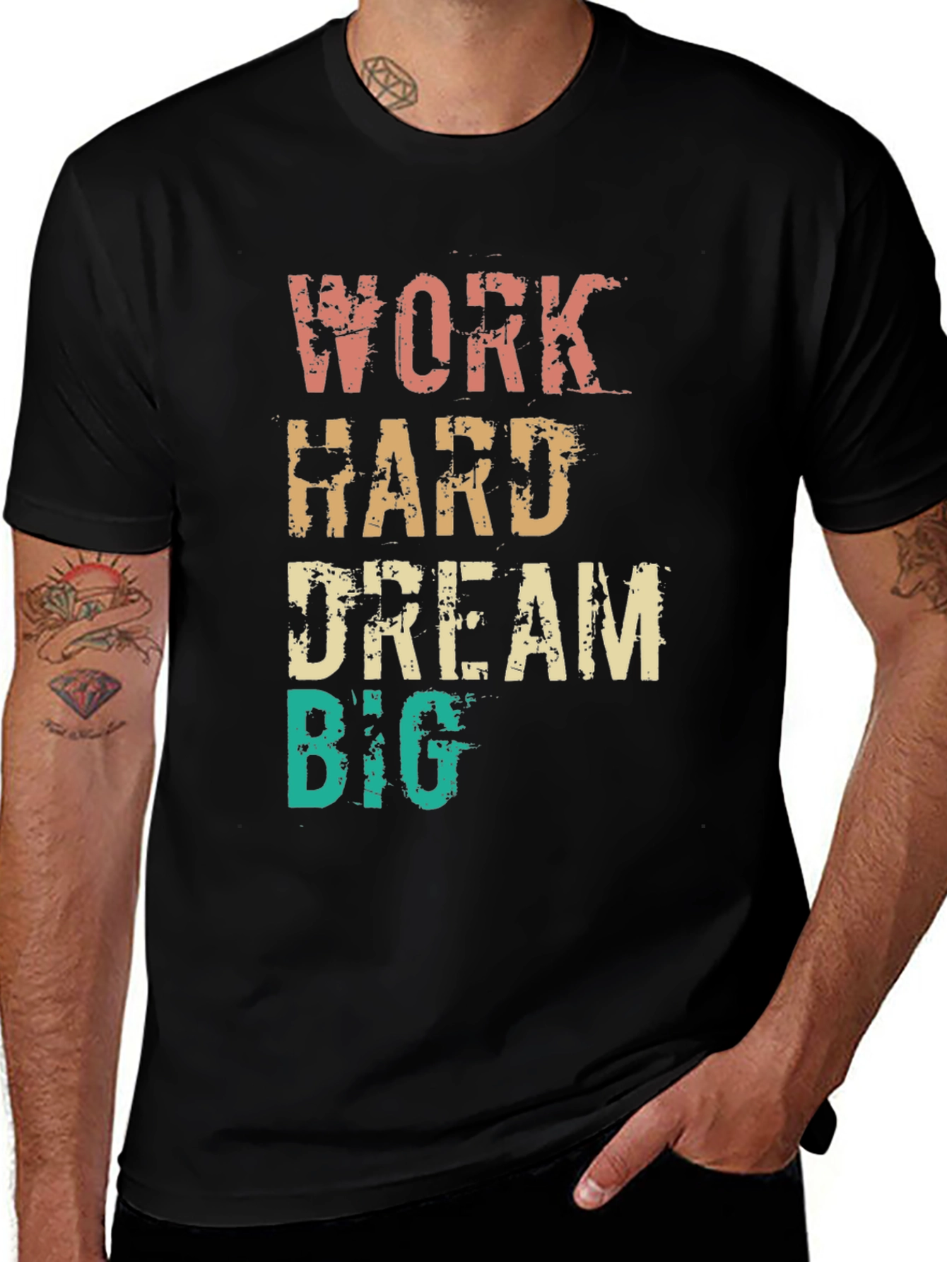 Variant 20 of Work Hard Dream Big Graphic T-Shirt