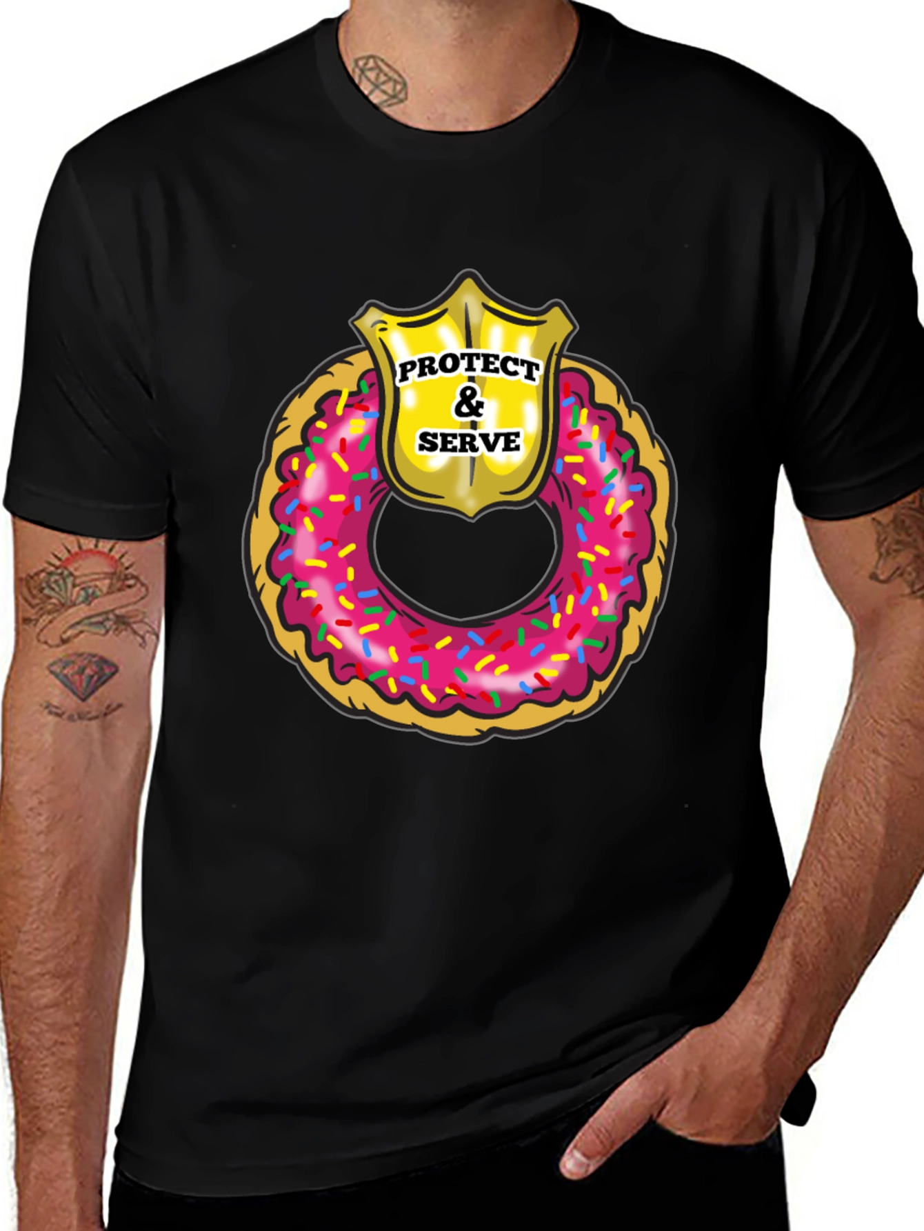 Variant 27 of Protect & Serve Donut T-Shirt