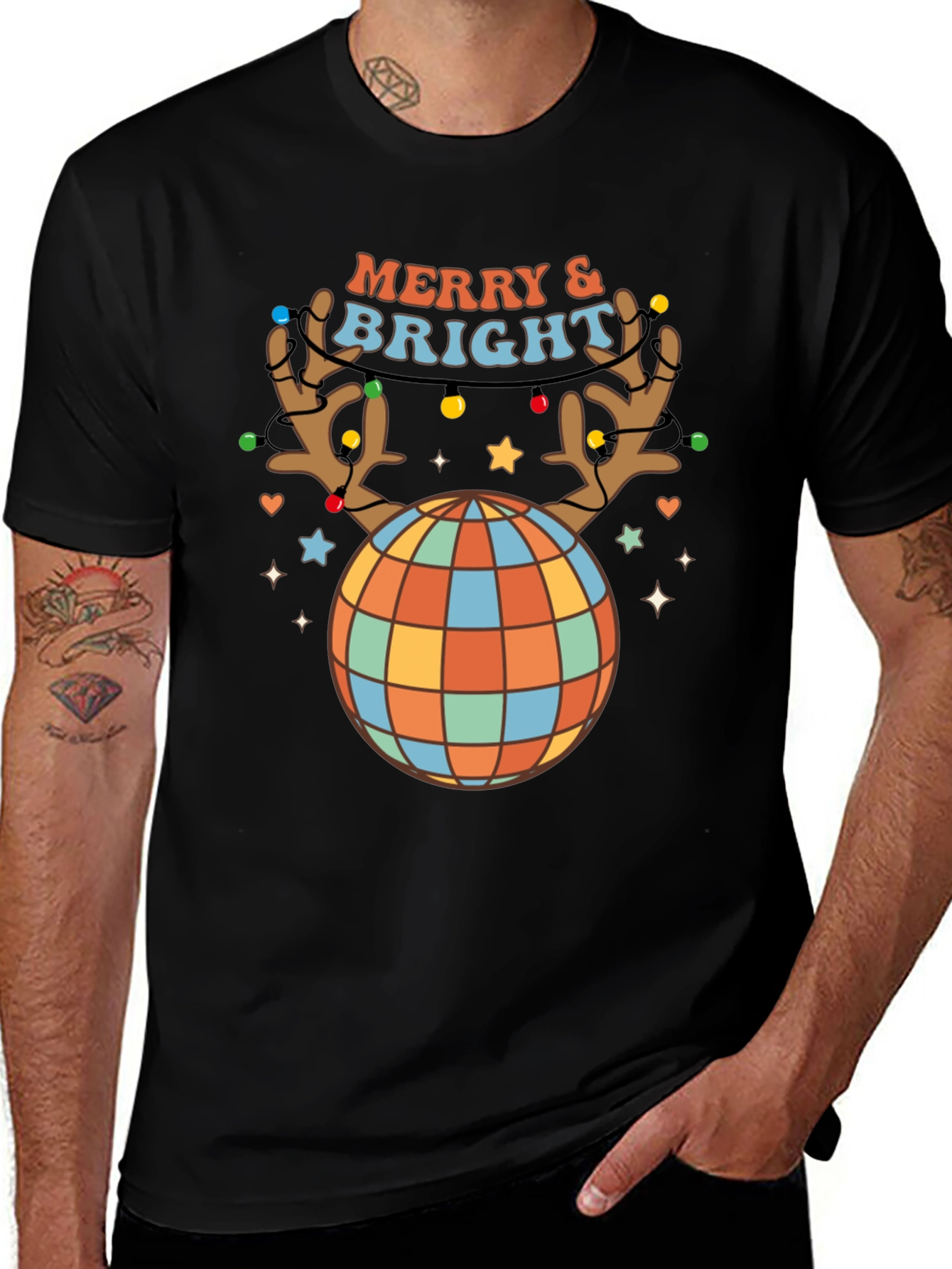 Variant 27 of Retro Merry & Bright Holiday T-Shirt