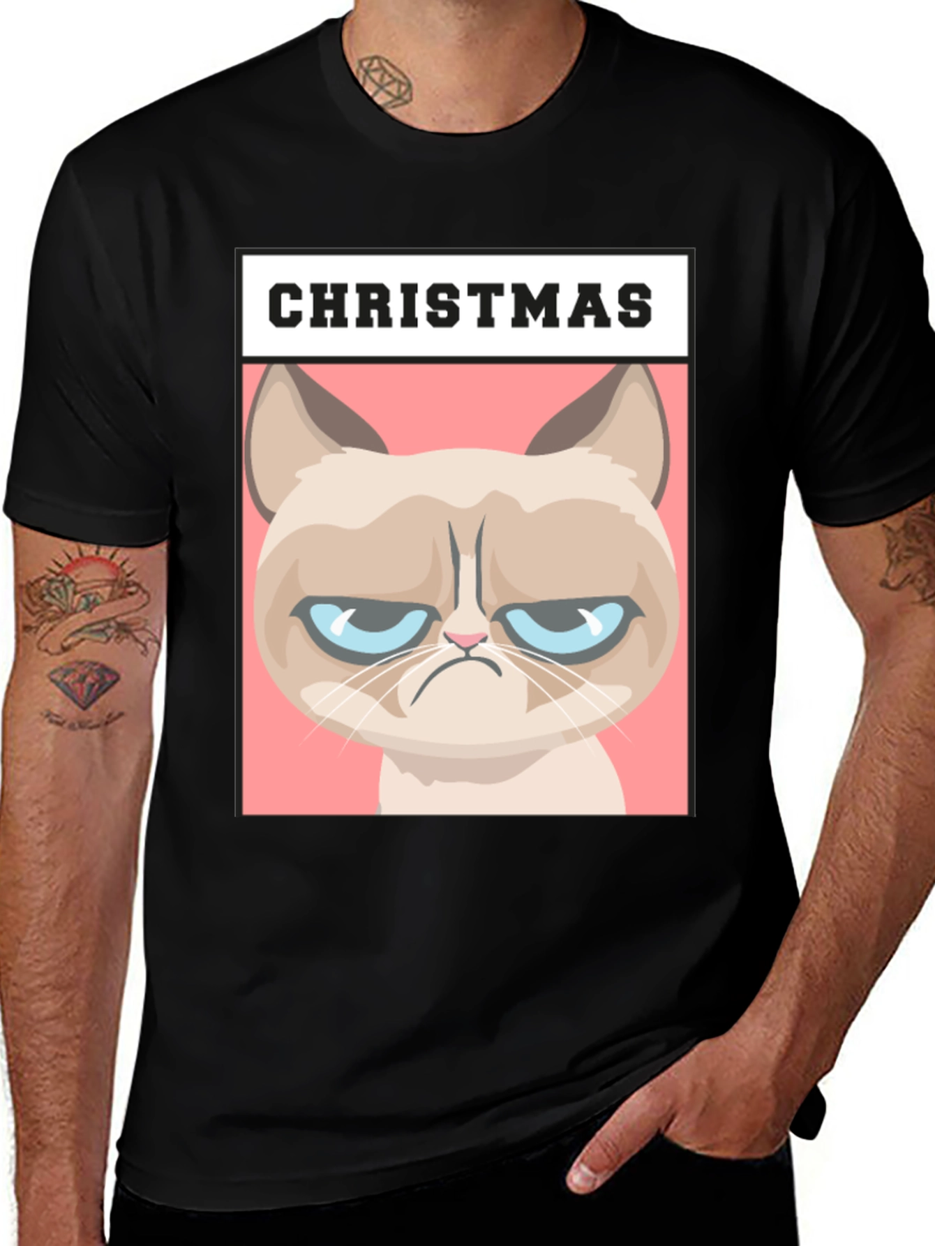 Grumpy Cat Christmas T-Shirt - Holiday Humor