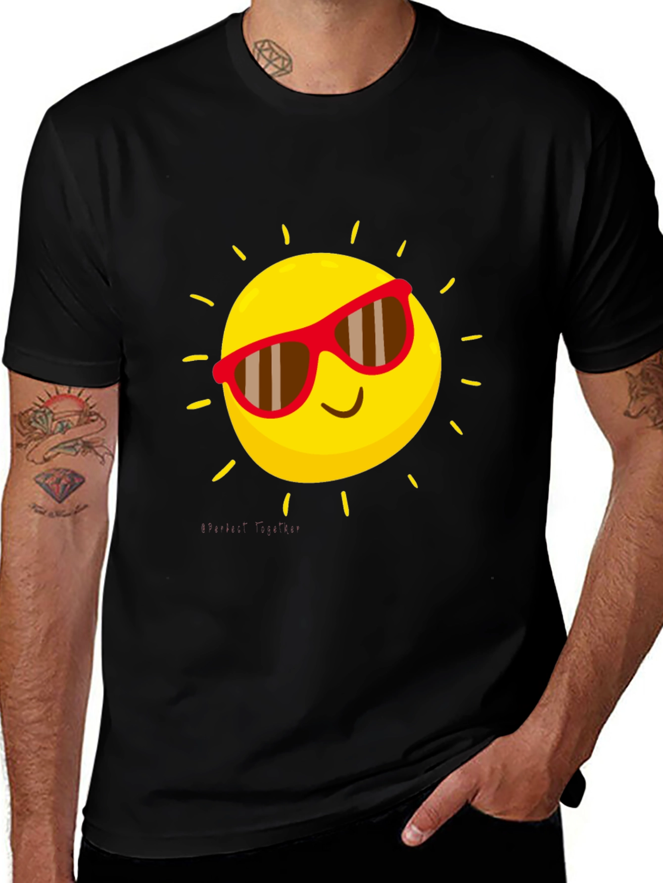 Variant 3 of Cool Sun Graphic Tee - Black