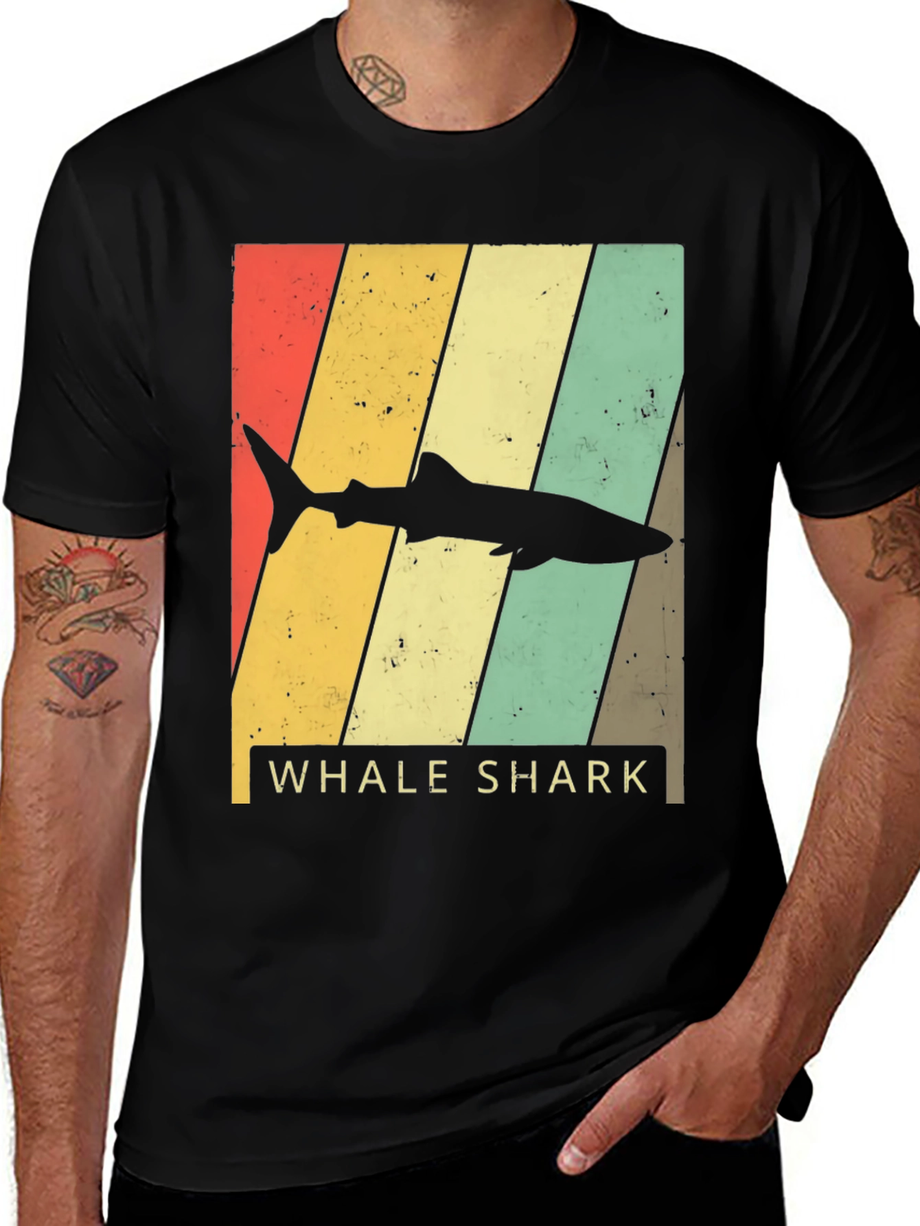 Variant 25 of Retro Whale Shark T-Shirt - Vintage Style Graphic Tee