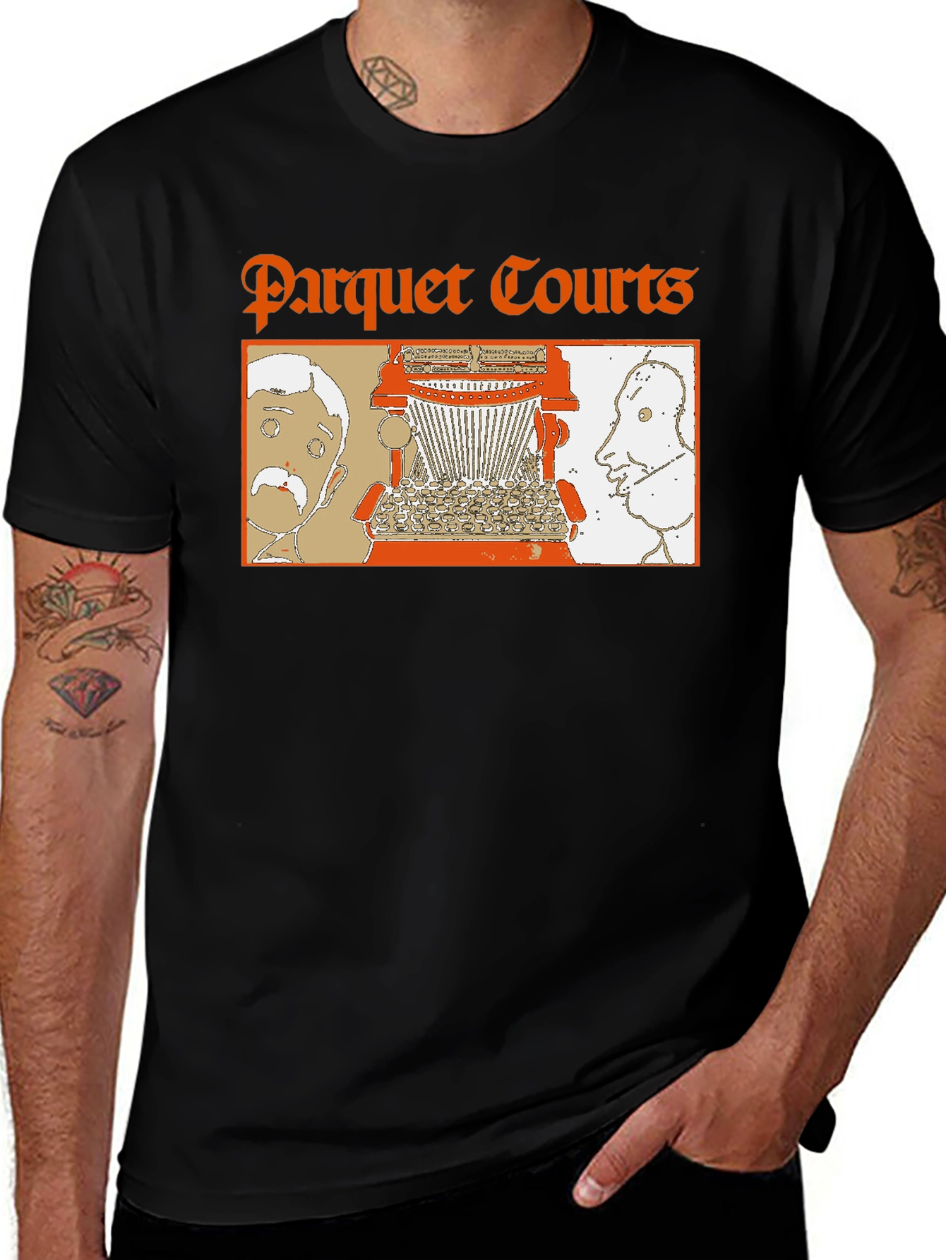 Parquet Courts Band T-Shirt - Retro Typewriter Design