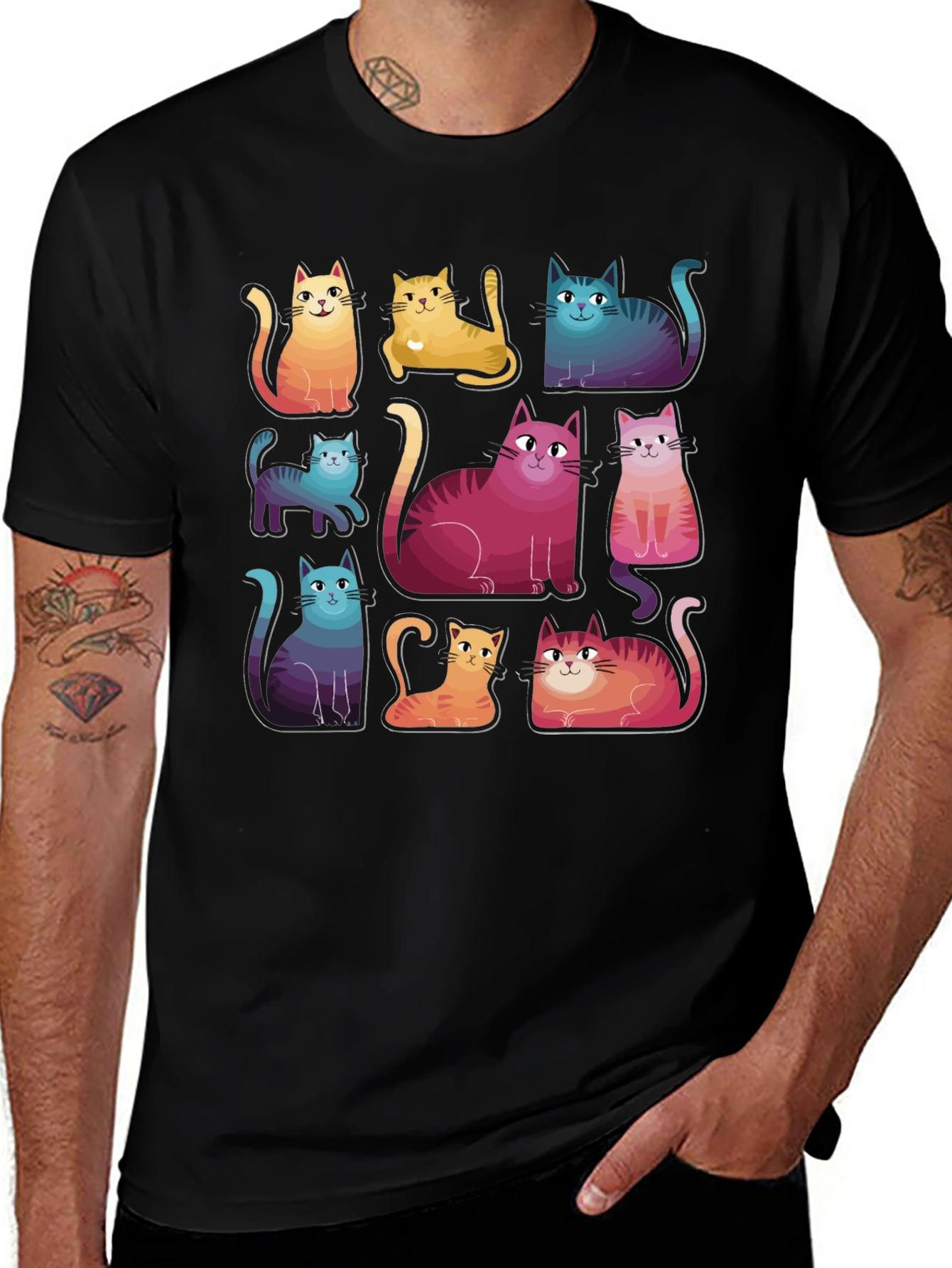 Variant 10 of Colorful Cats T-Shirt