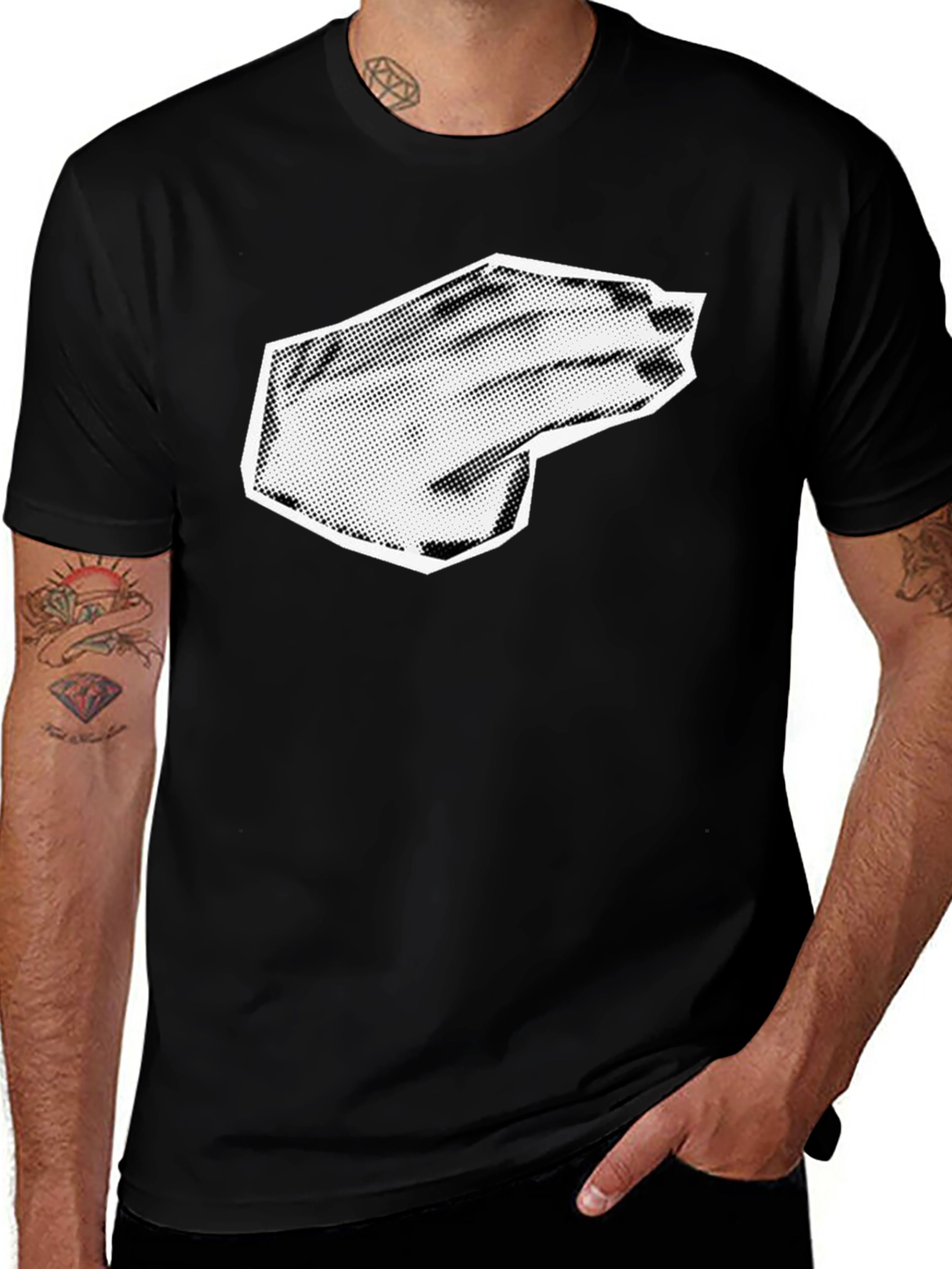 Variant 14 of Abstract Graphic Tee - Modern Black T-Shirt