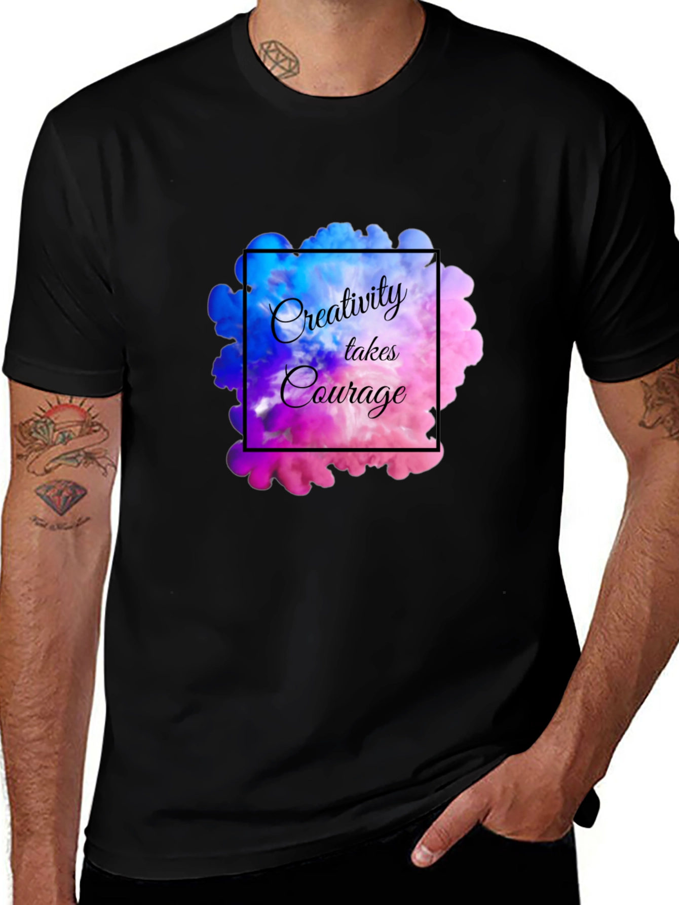 Variant 17 of Creativity Takes Courage Black Graphic Tee
