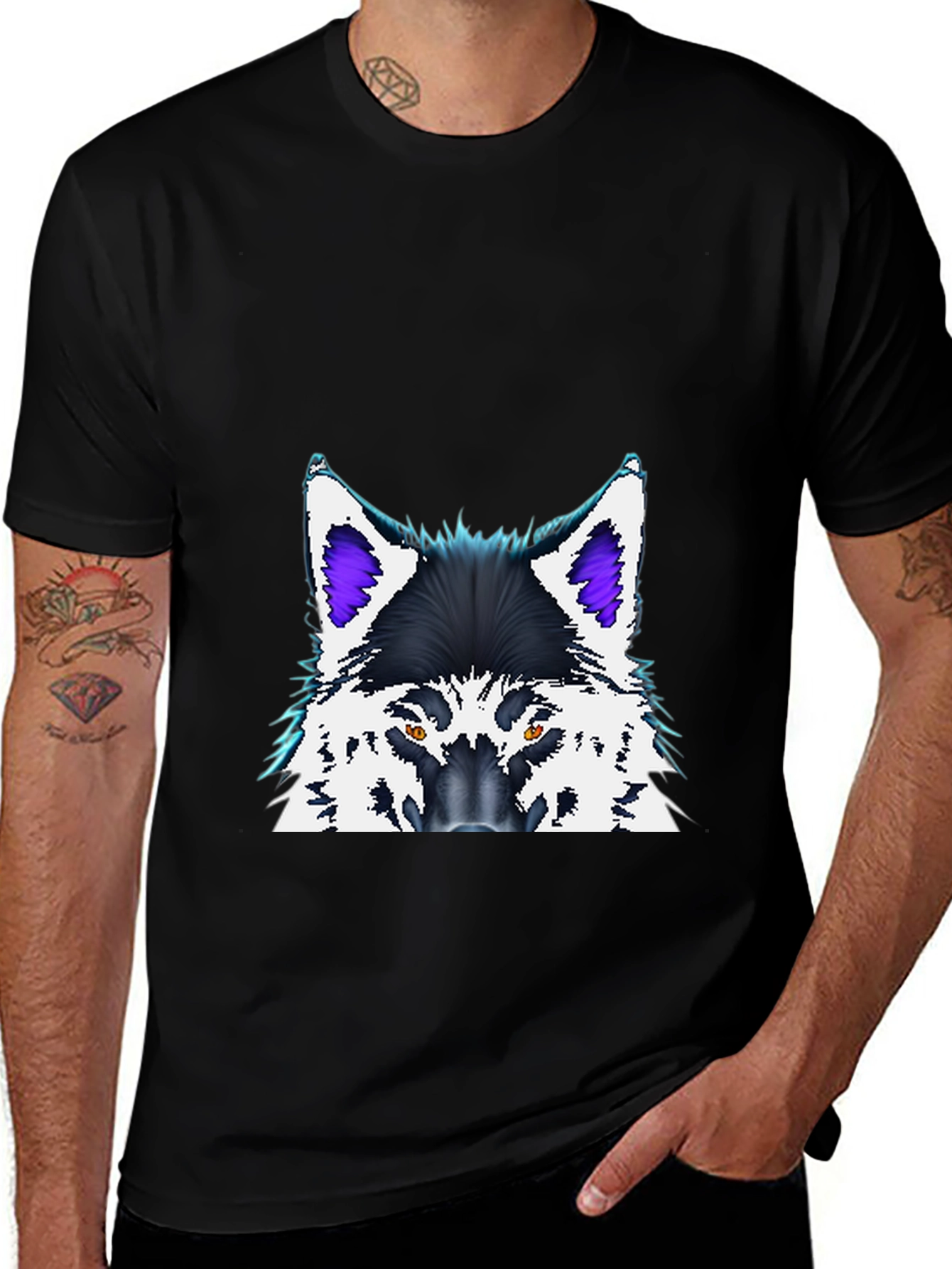 Wolf Graphic Tee - Stylish Black T-Shirt