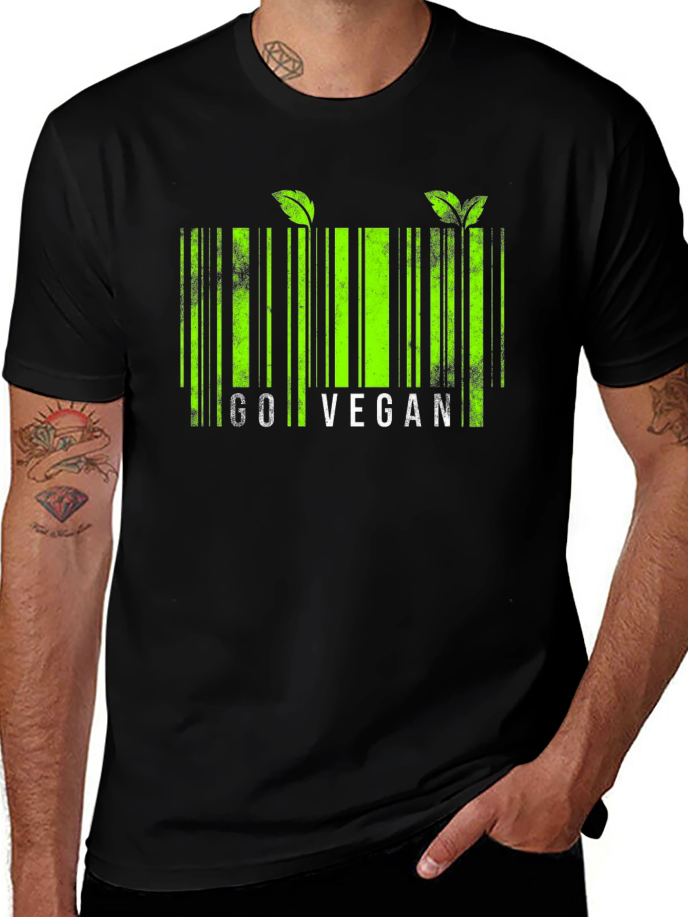 Go Vegan Barcode T-Shirt