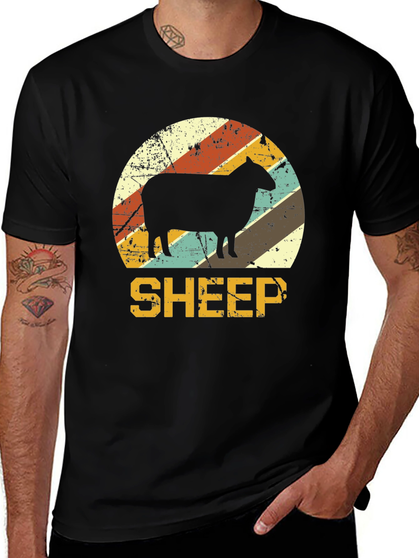 Variant 17 of Vintage Sheep T-Shirt - Retro Graphic Tee