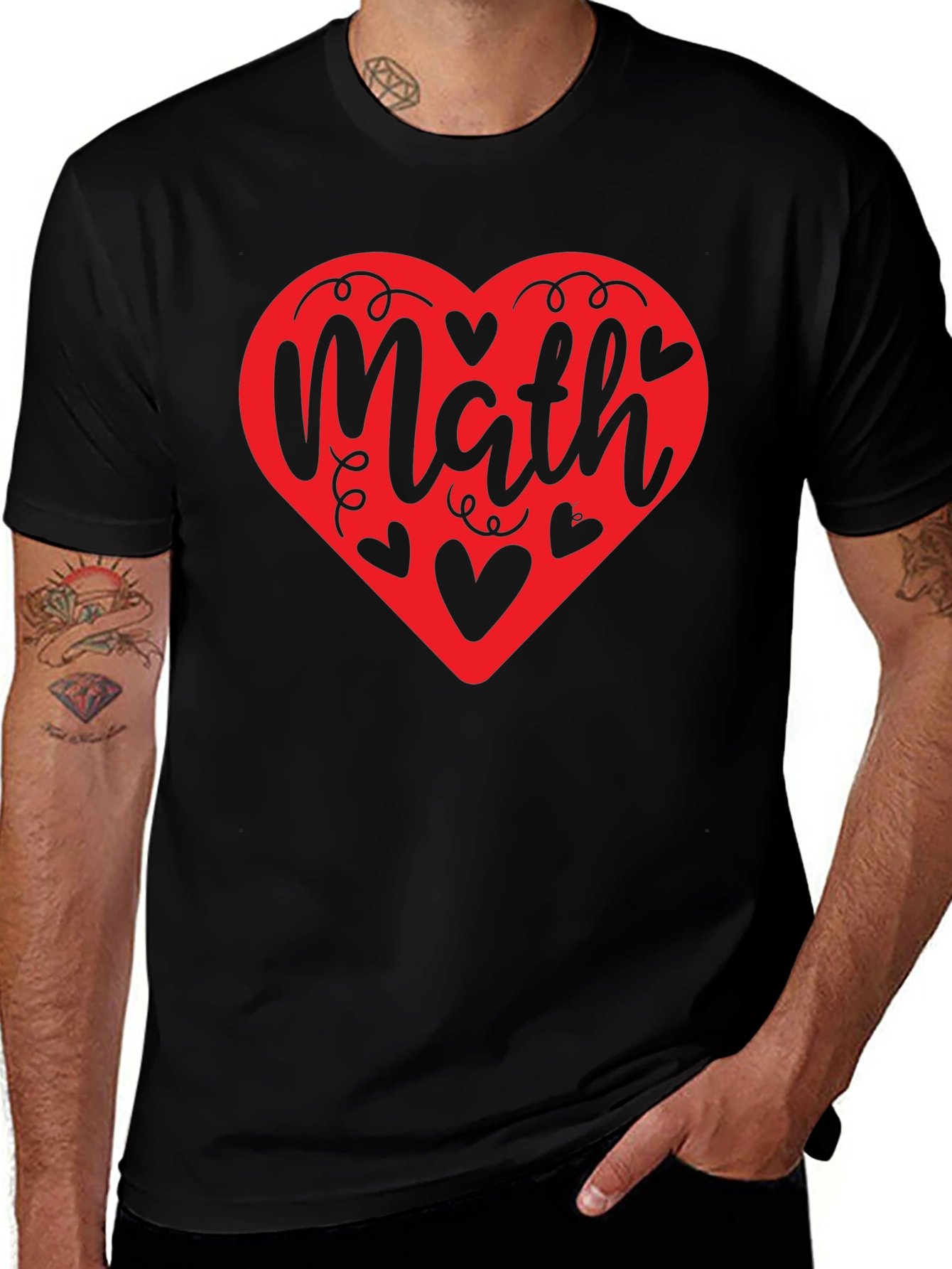 Math Heart Graphic Tee - Love Math T-Shirt