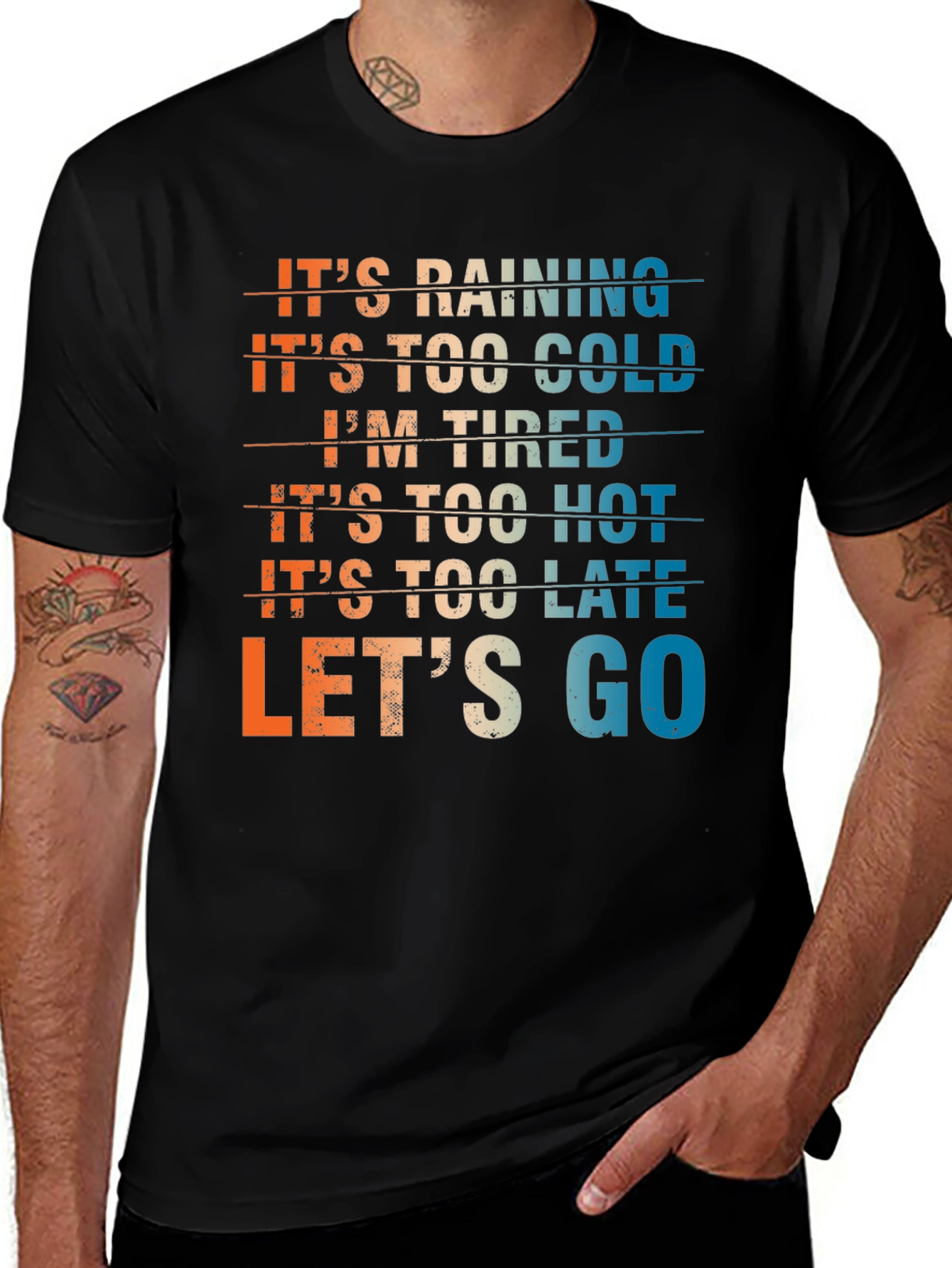 Variant 20 of Humorous "Let's Go" Graphic T-Shirt