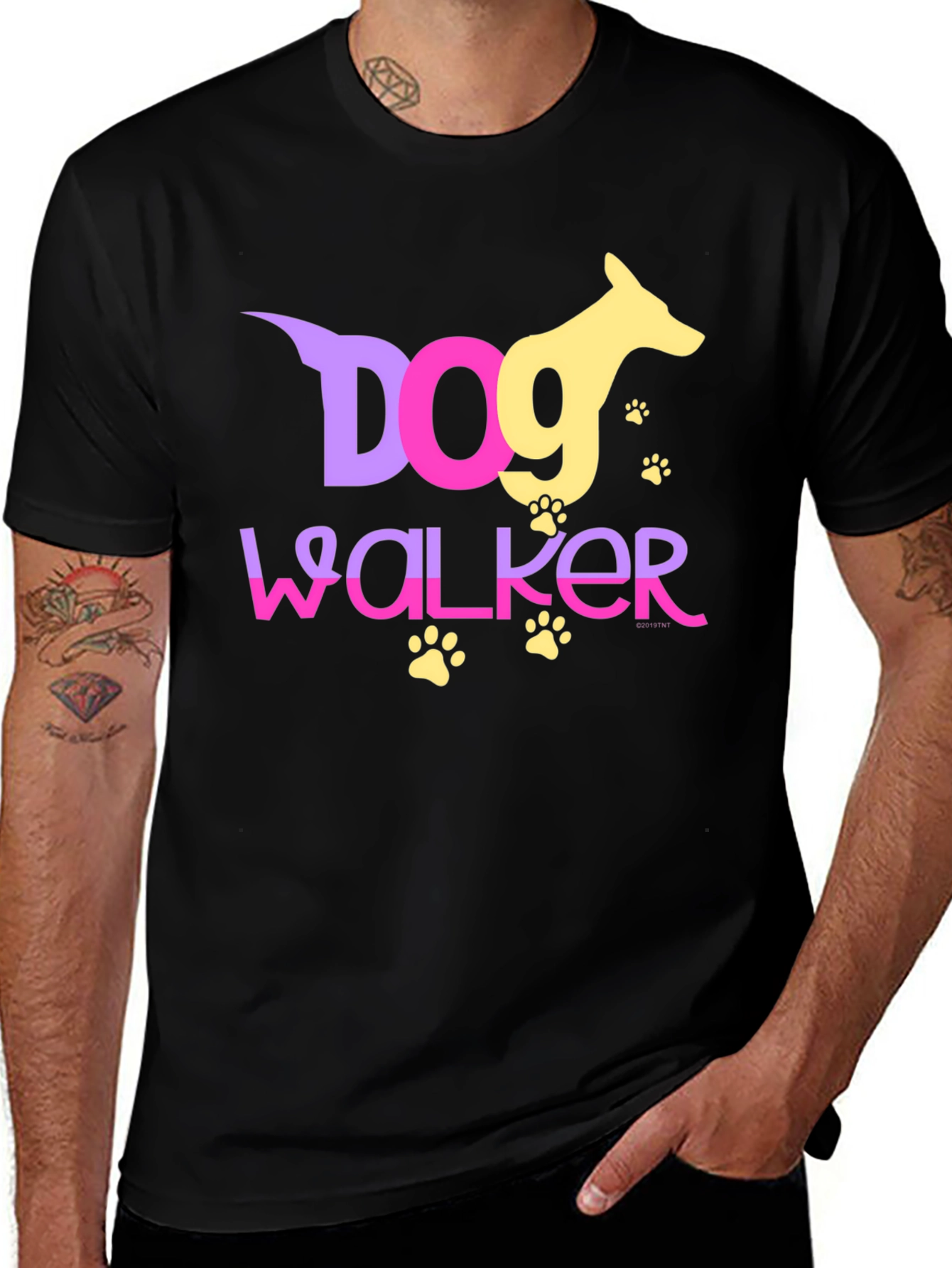 Dog Walker Graphic Tee | Pet Care Apparel