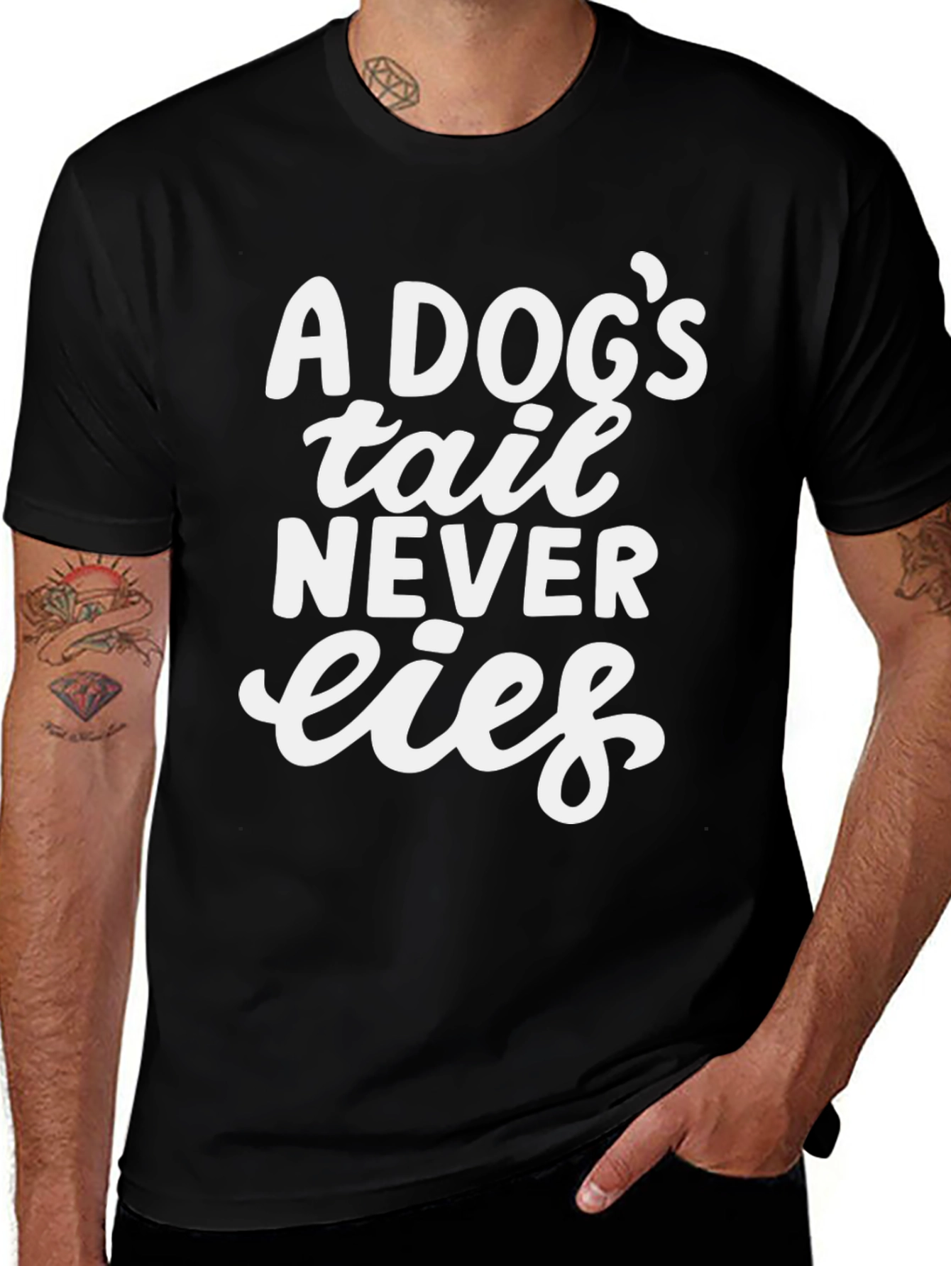 Variant 17 of A Dog's Tail Never Lies Tee
