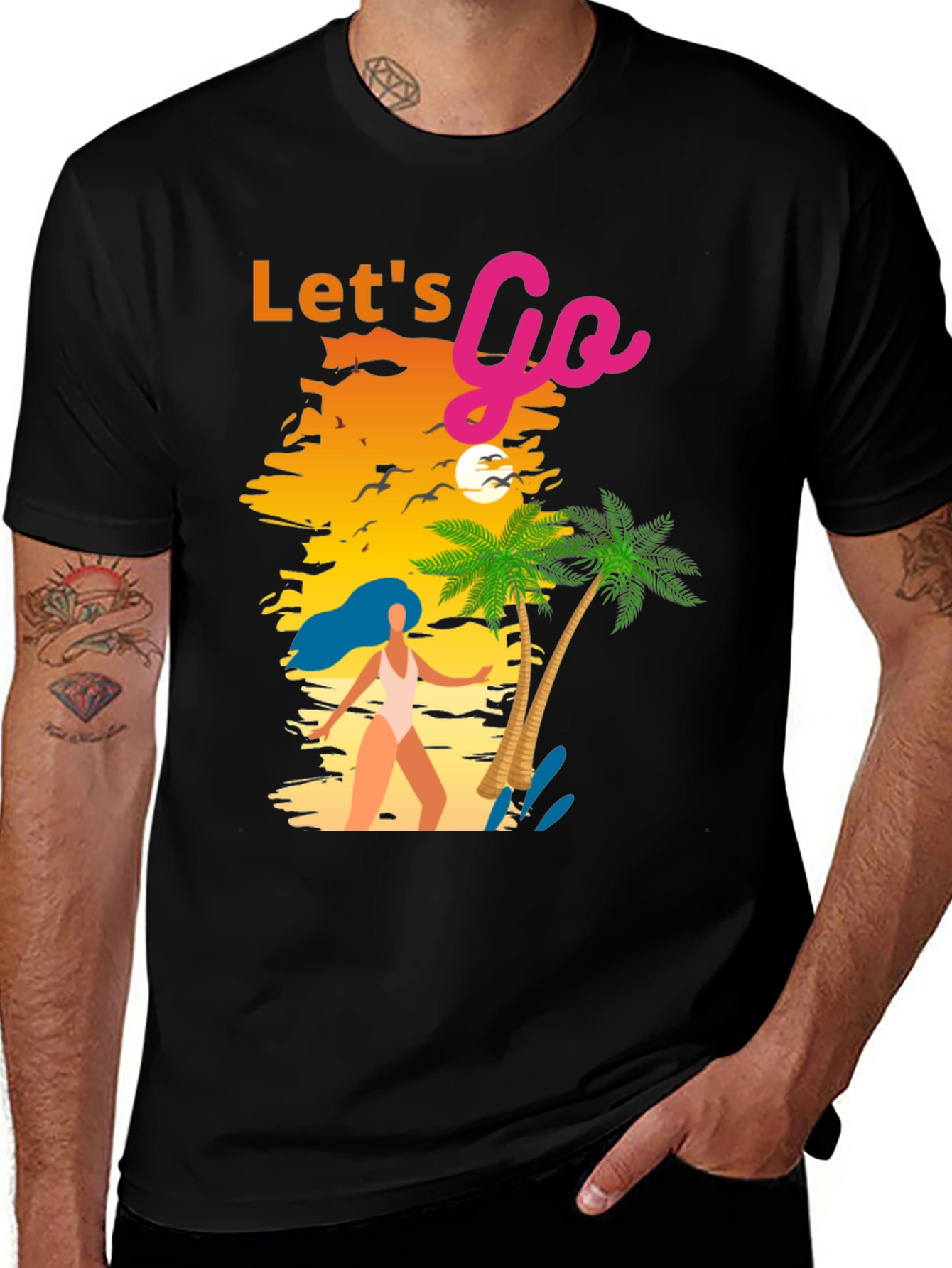 Variant 21 of Let's Go Graphic Tee - Beach Vibes