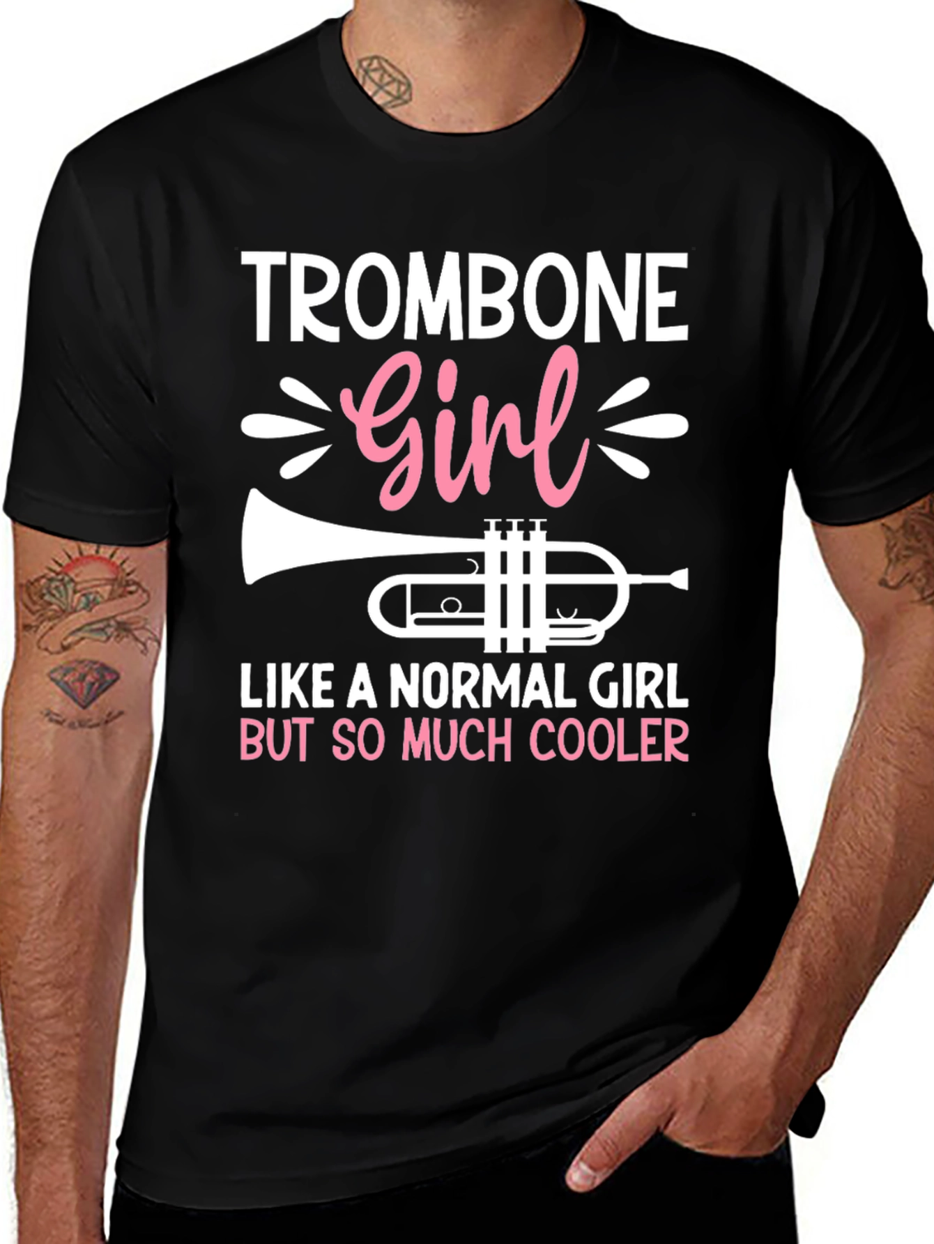 Variant 6 of Trombone Girl T-Shirt - So Much Cooler!