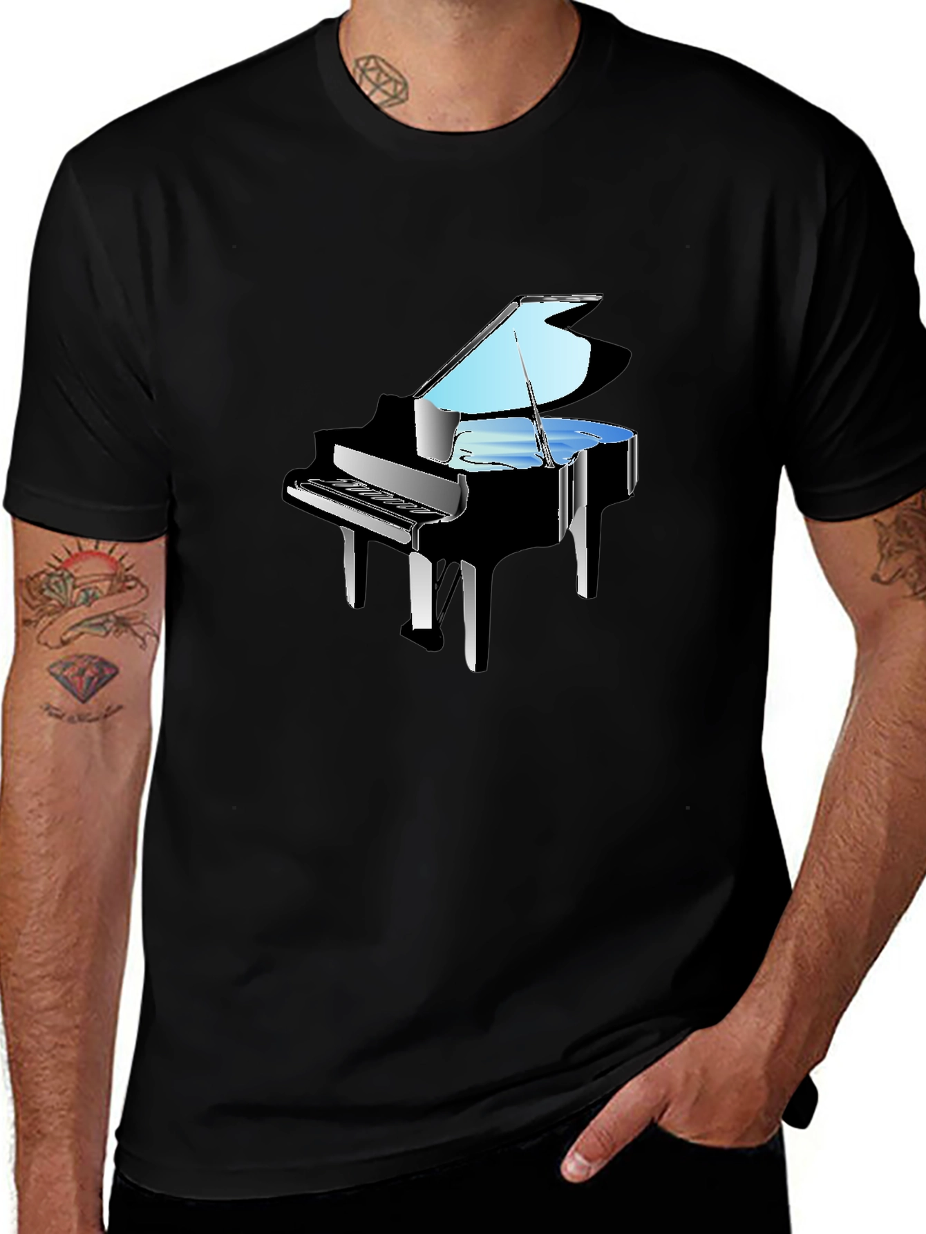 Variant 30 of Grand Piano Graphic Tee - Stylish Musician Shirt