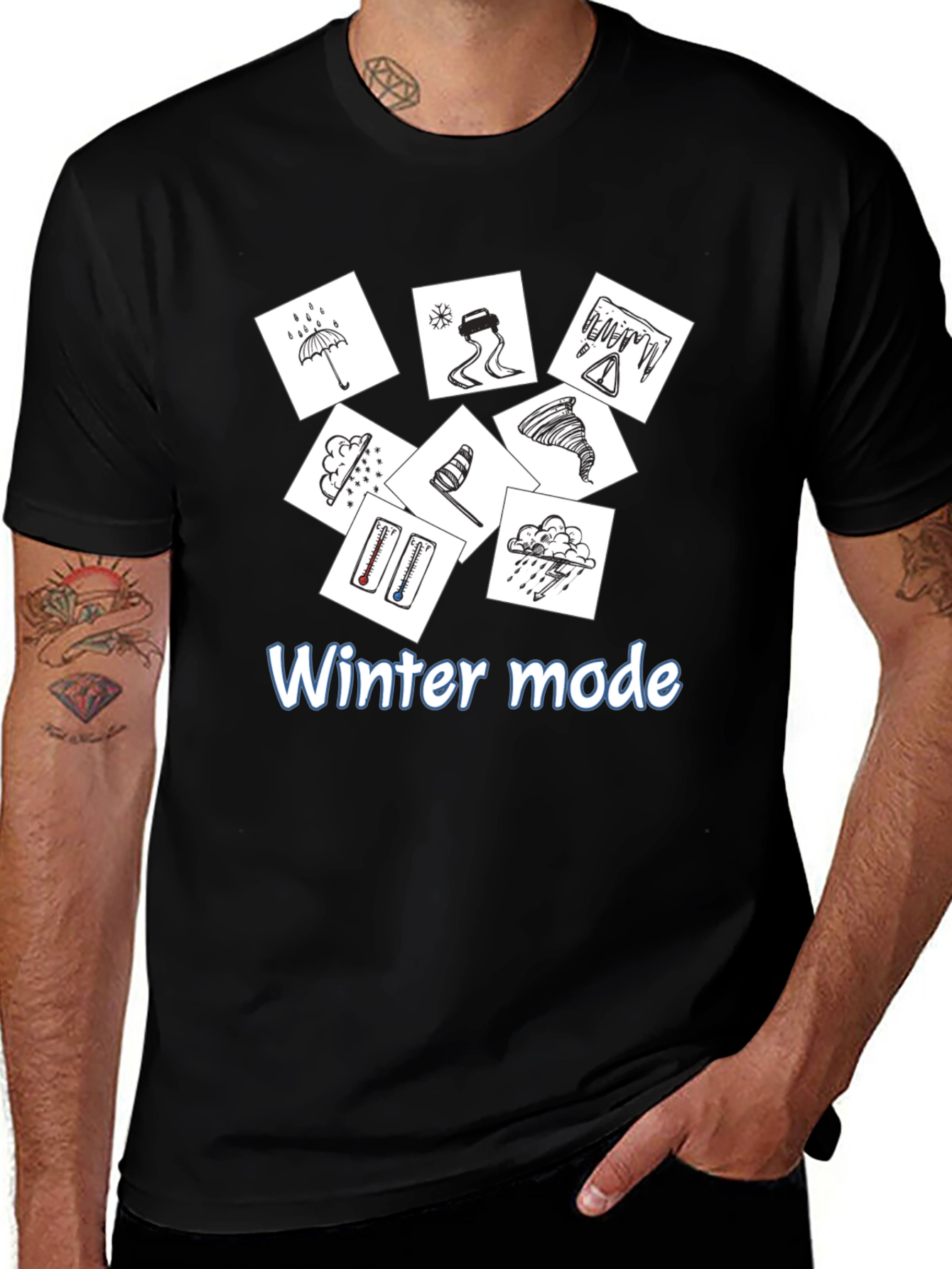 Variant 23 of Winter Mode T-Shirt - Weather Graphic Tee
