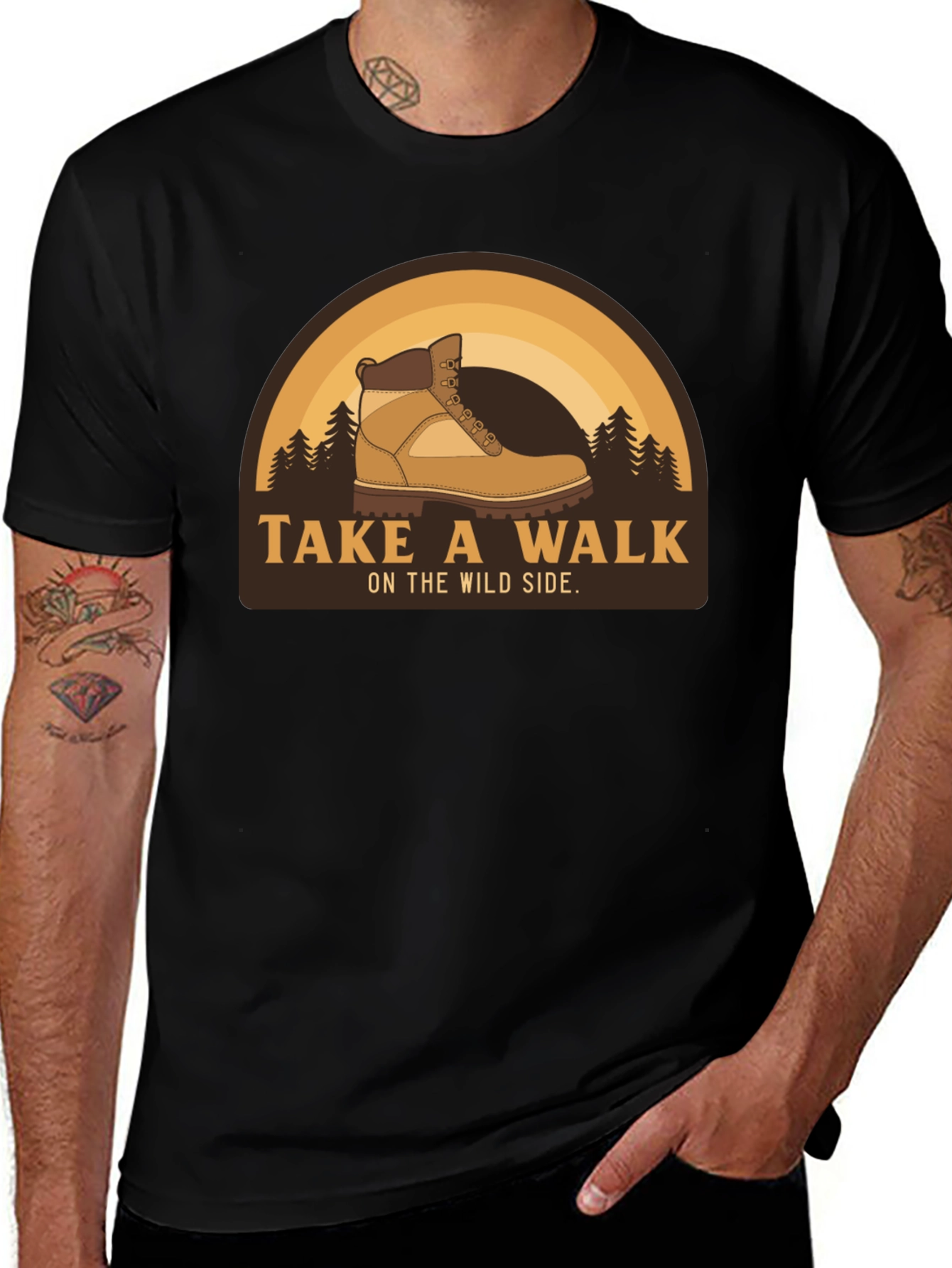 Variant 17 of Take a Walk T-Shirt - Wild Side Hiking Adventure Tee