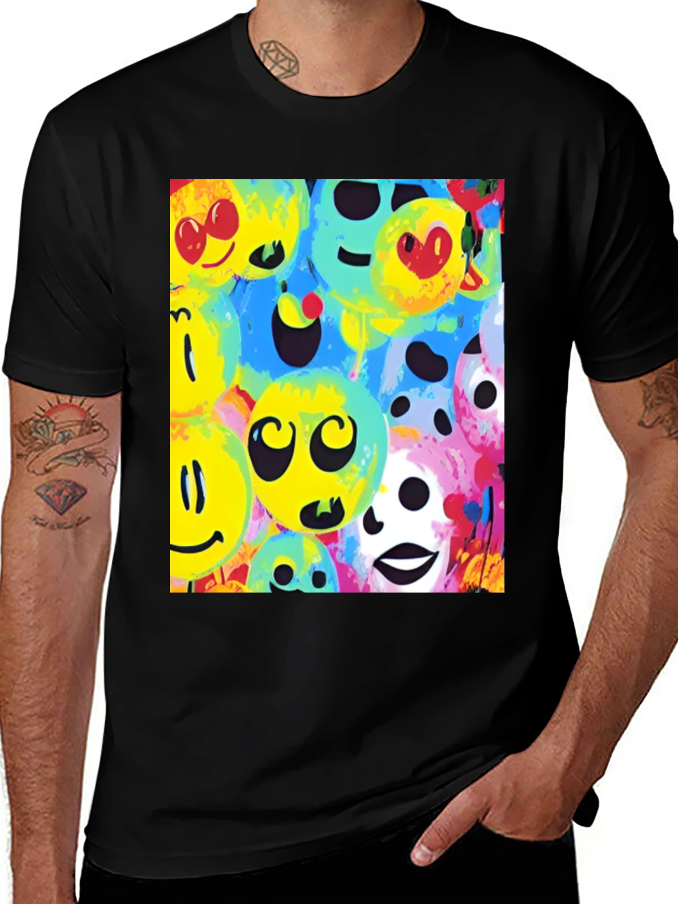Funky Smiley Face Graphic Tee