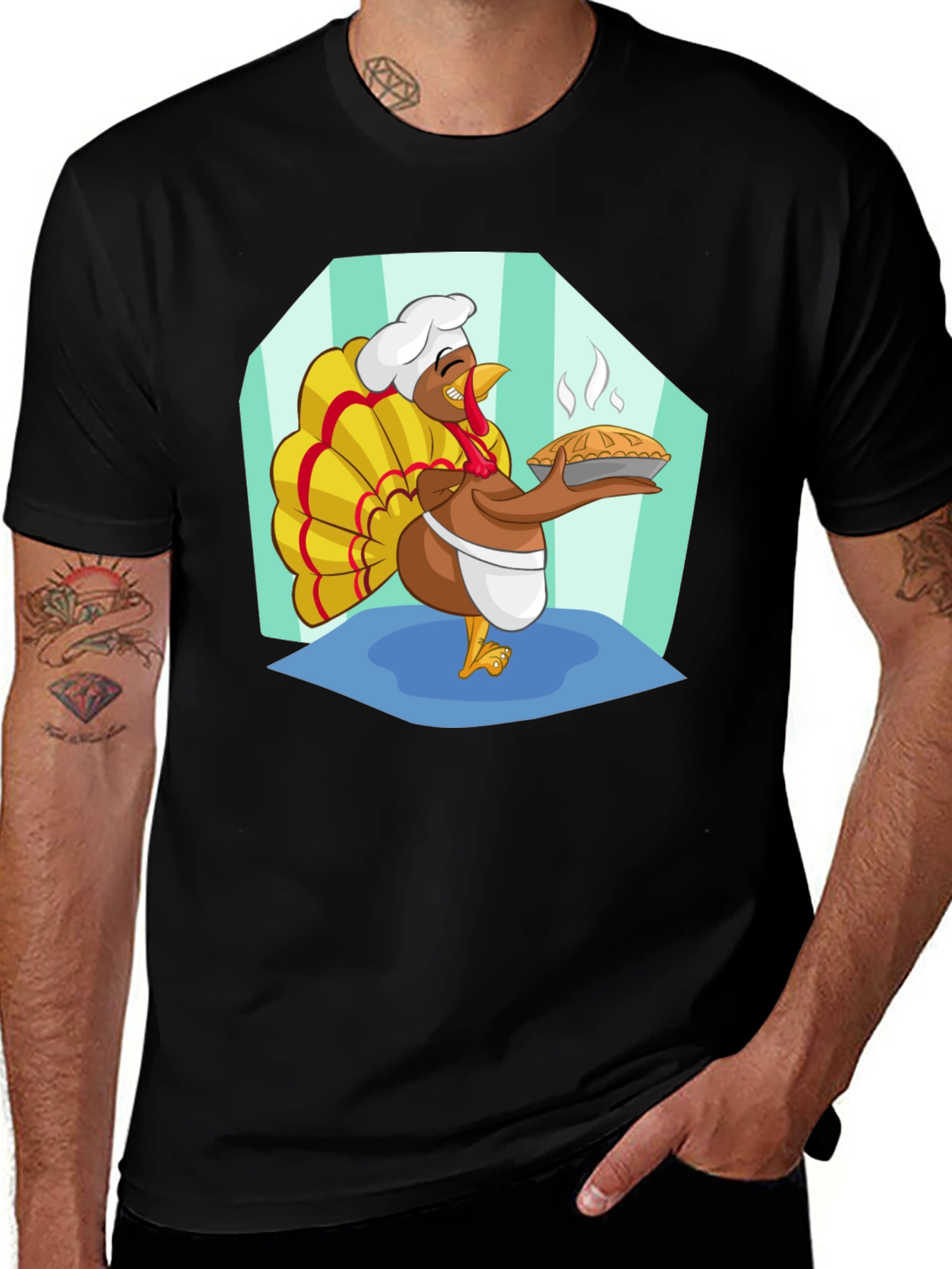 Variant 18 of Thanksgiving Turkey Chef Graphic Tee