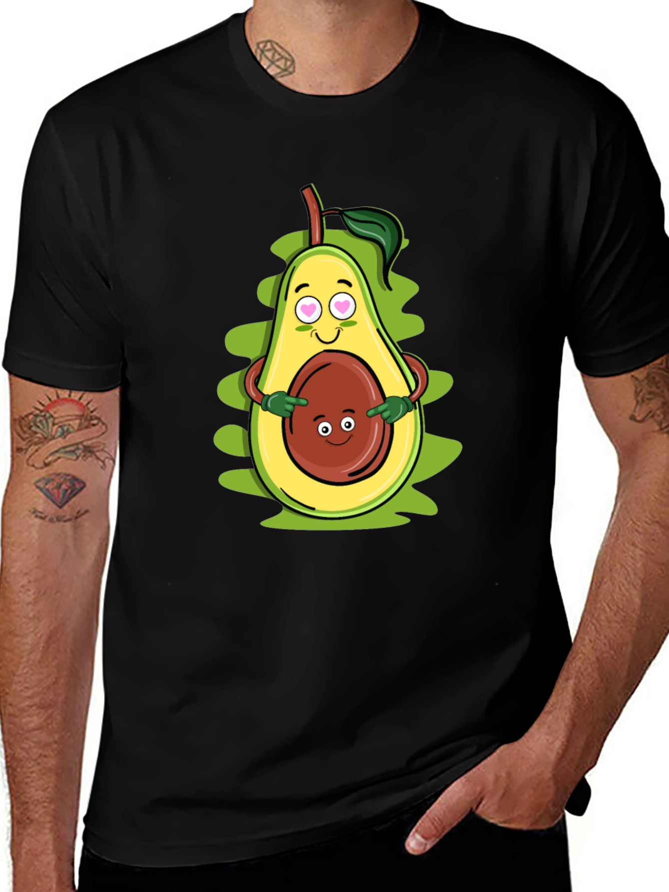 Variant 2 of Funny Avocado Family Graphic T-Shirt